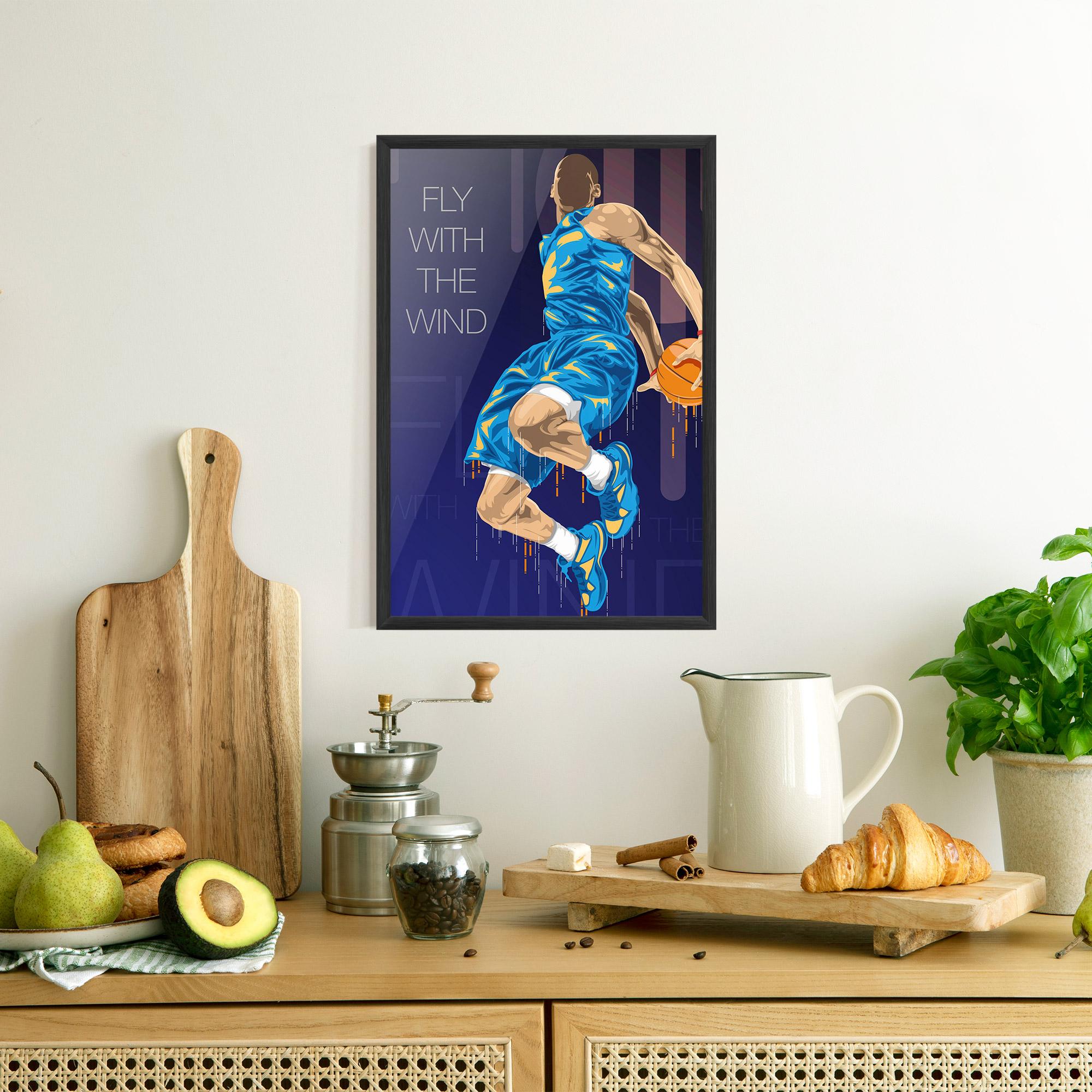 Gerahmte Poster Fly With The Wind mockup 8