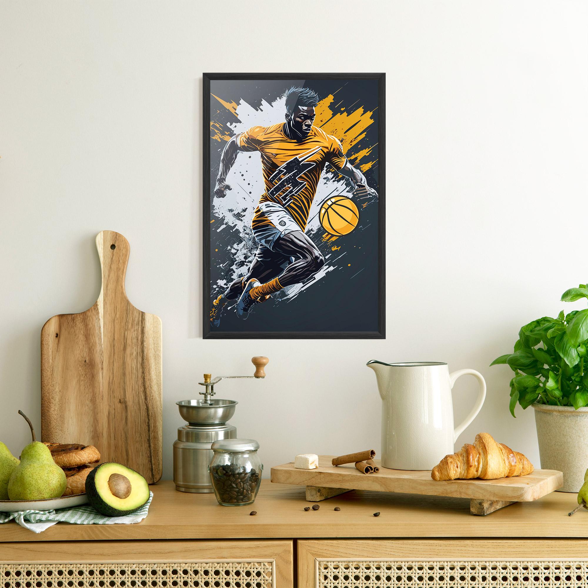 Gerahmte Poster Yellow White Basket mockup 8