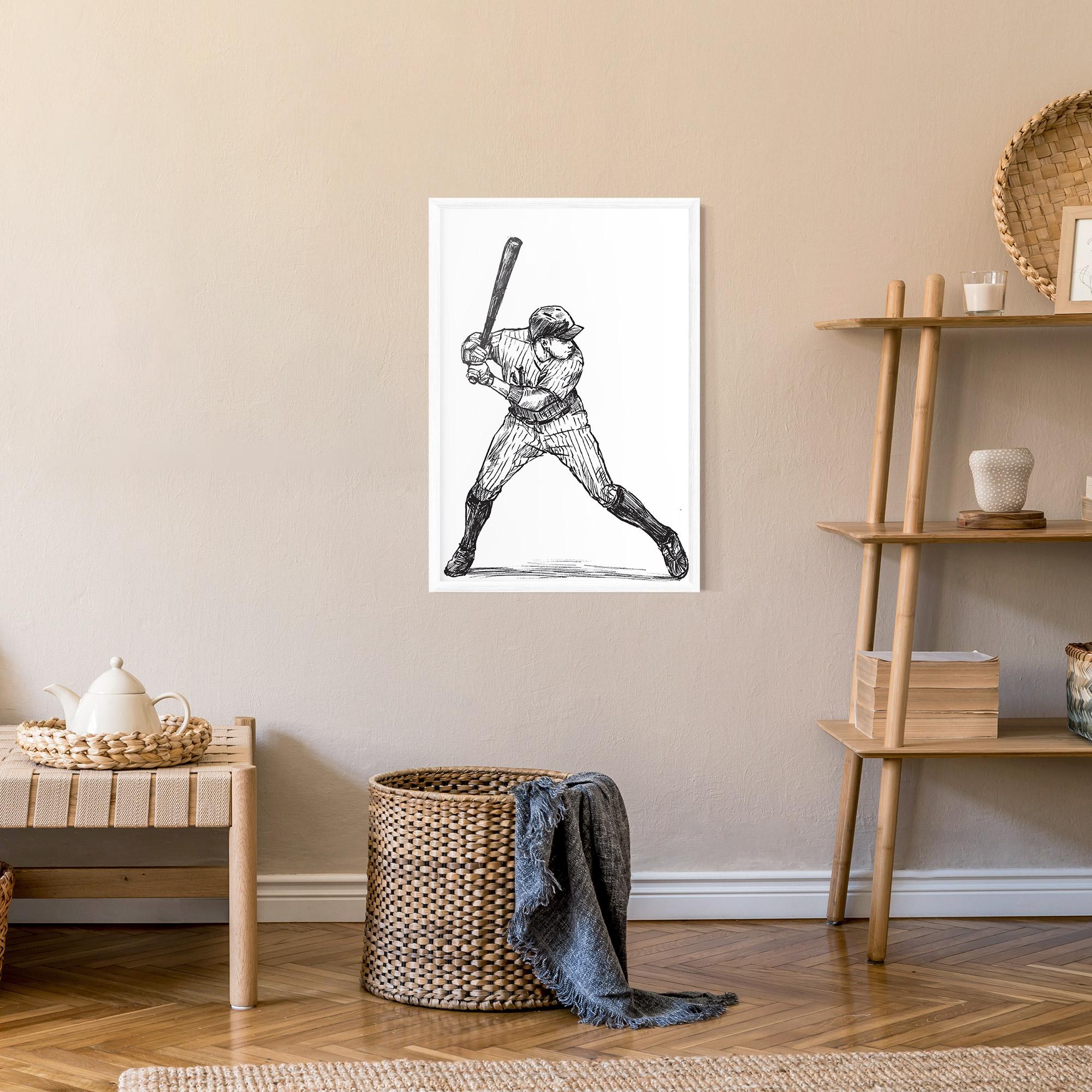 Gerahmte Poster Baseball Play mockup 9