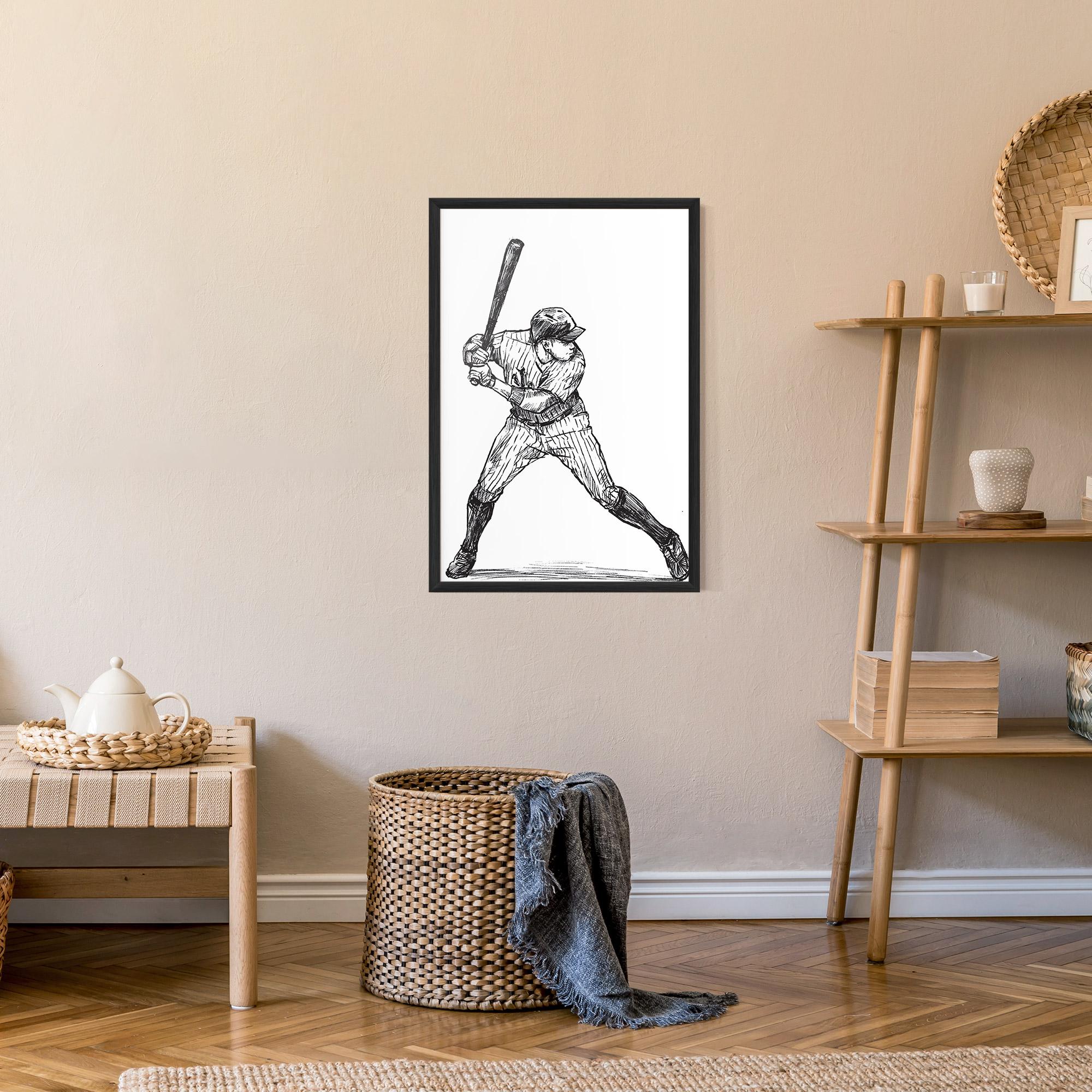 Gerahmte Poster Baseball Play mockup 9