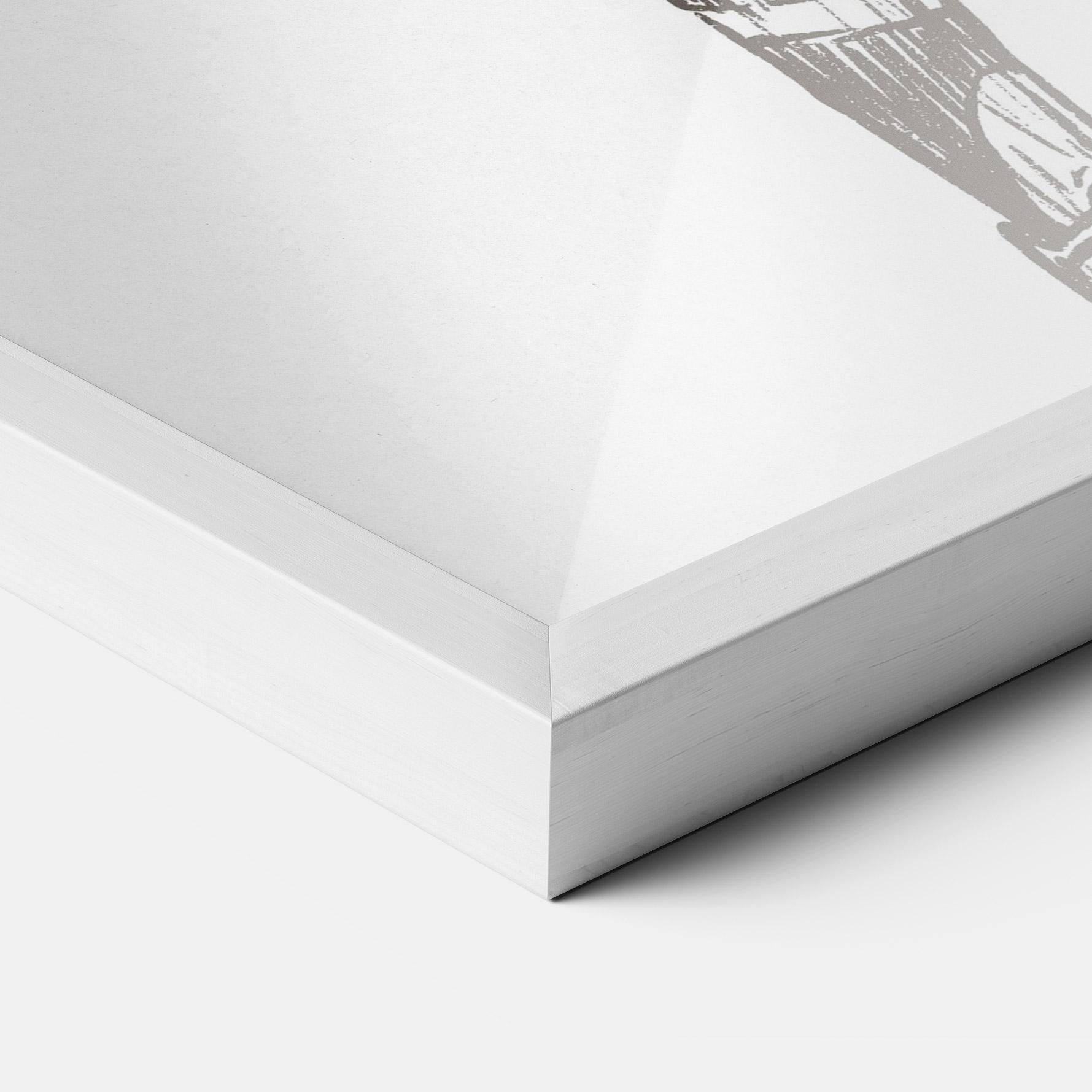 Gerahmte Poster Baseball Player Line mockup 3