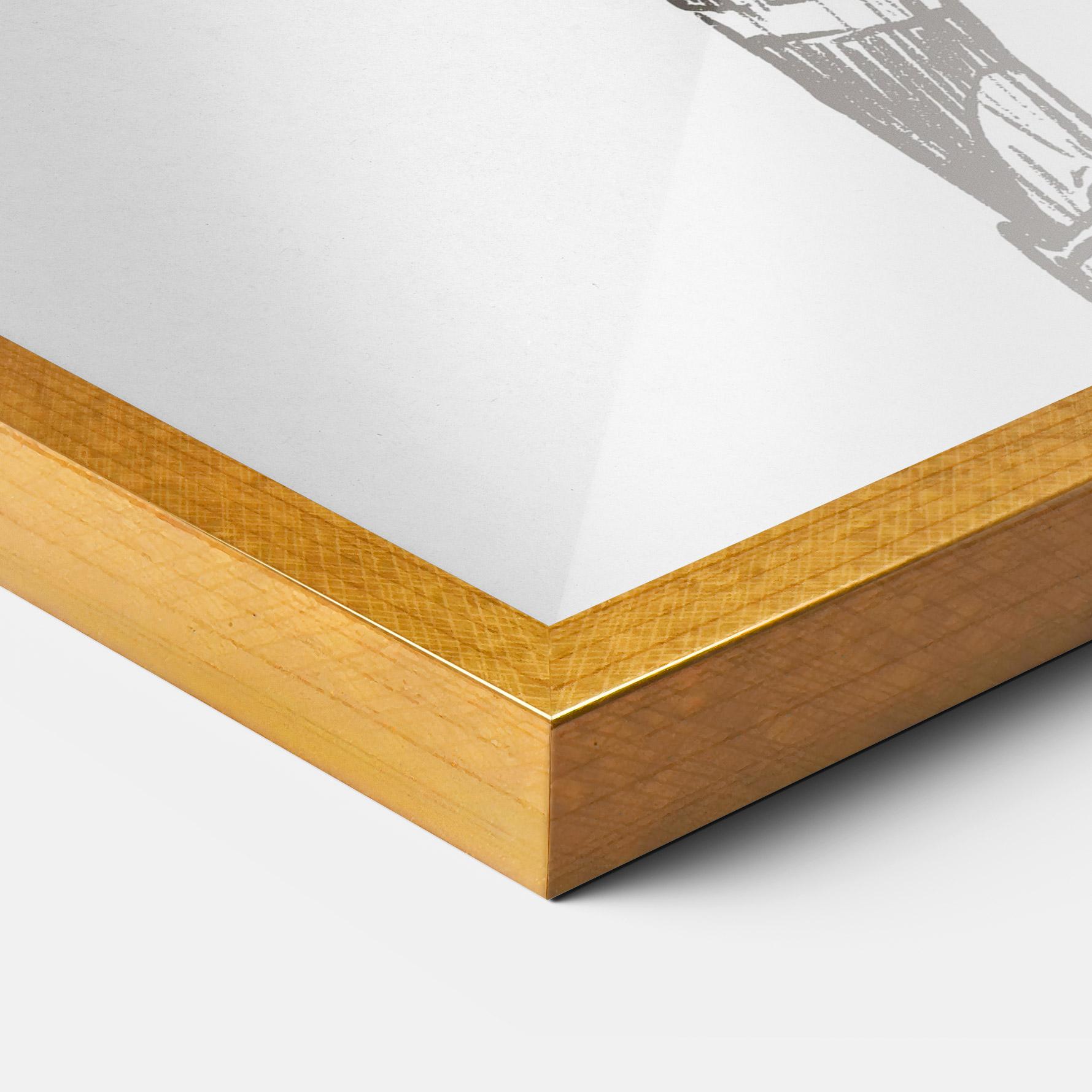 Gerahmte Poster Baseball Player Line mockup 3