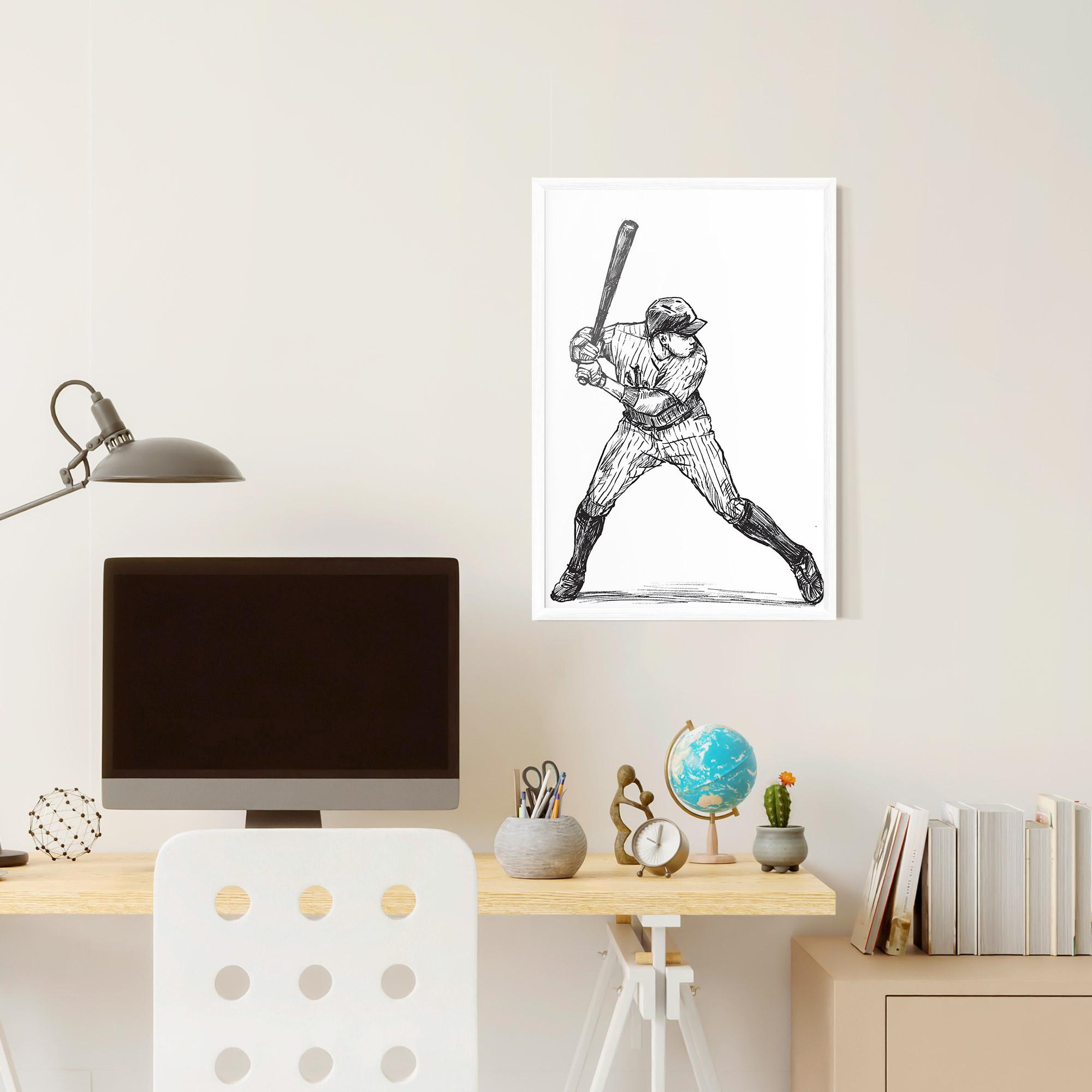 Gerahmte Poster Baseball Play mockup 6