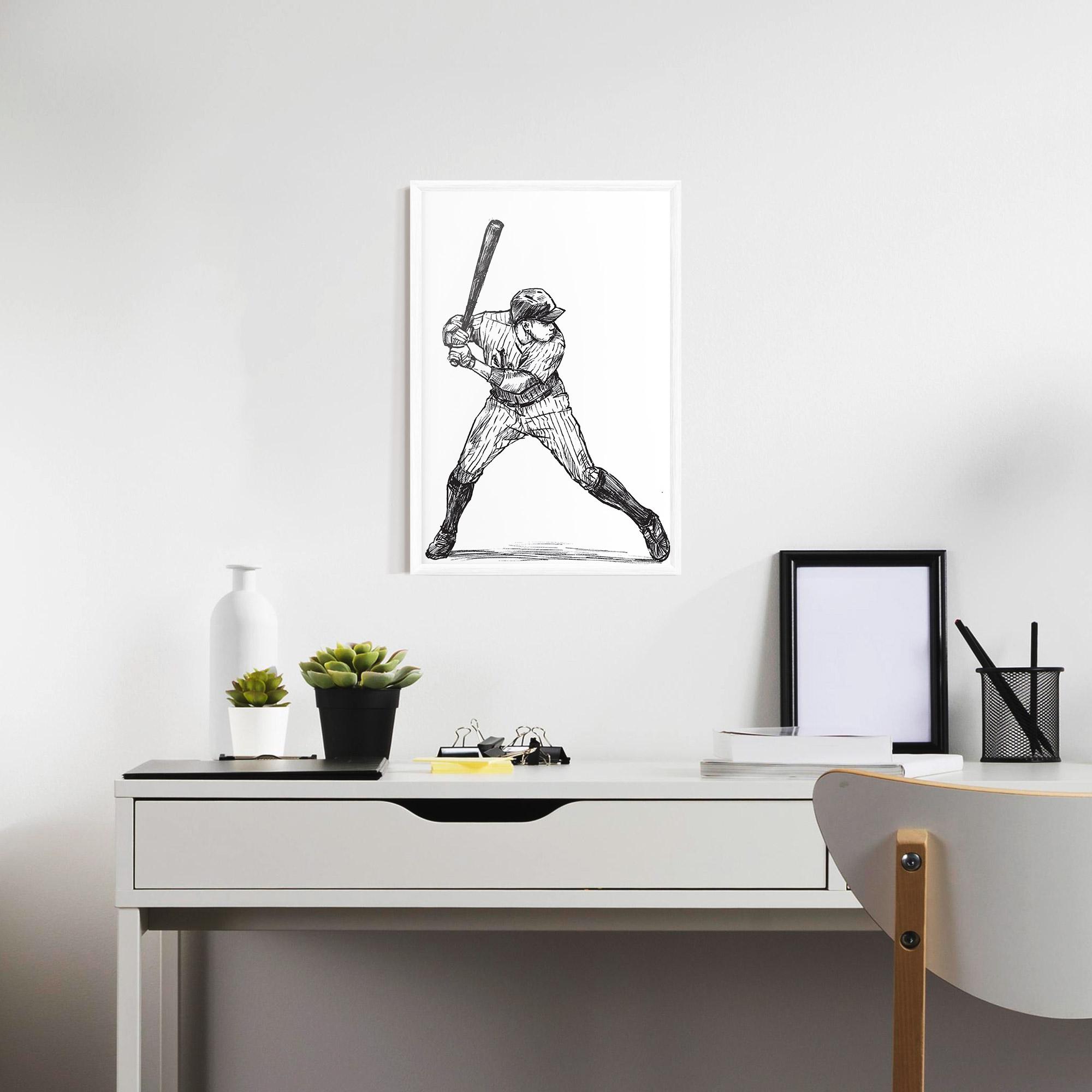 Gerahmte Poster Baseball Play mockup 7