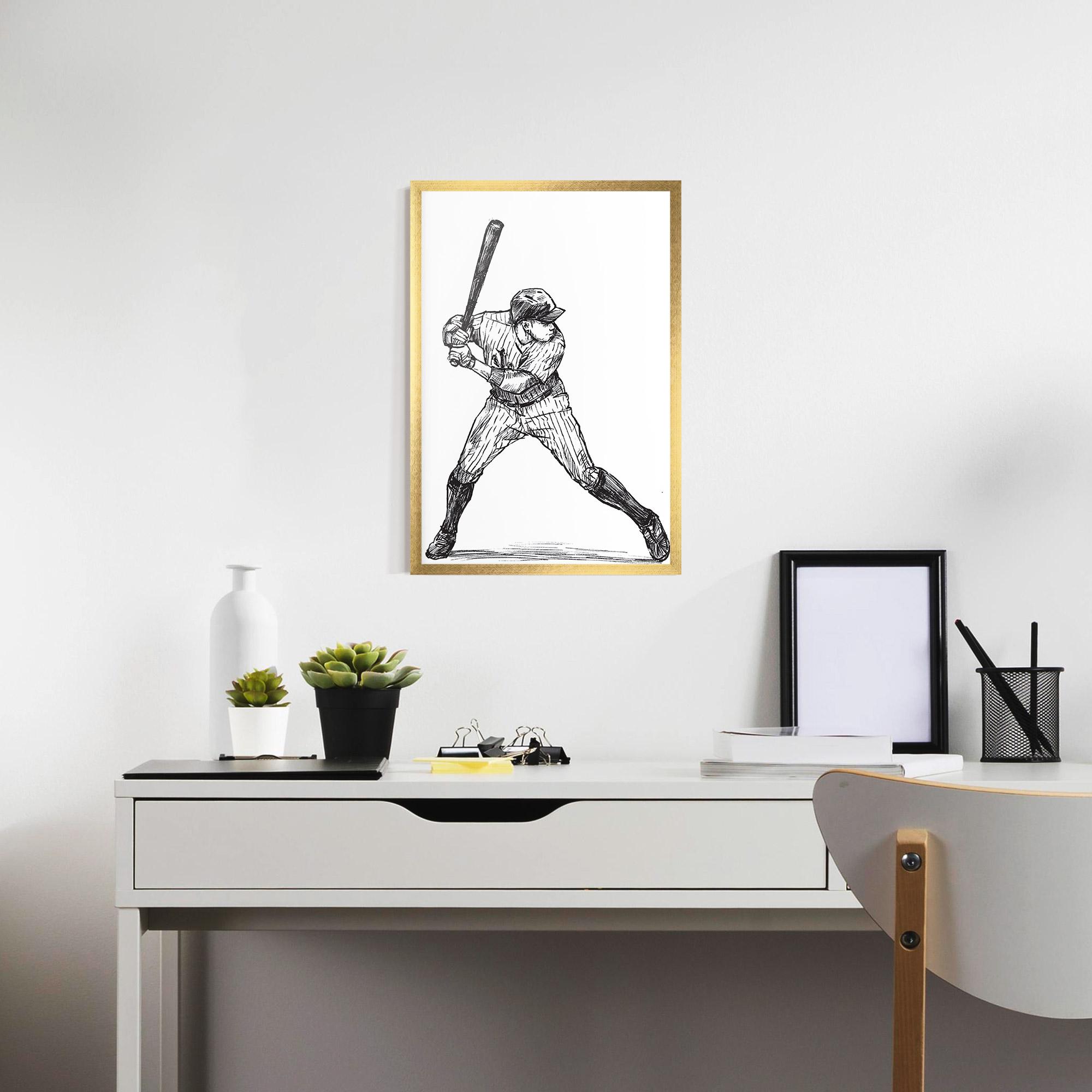 Gerahmte Poster Baseball Play mockup 7