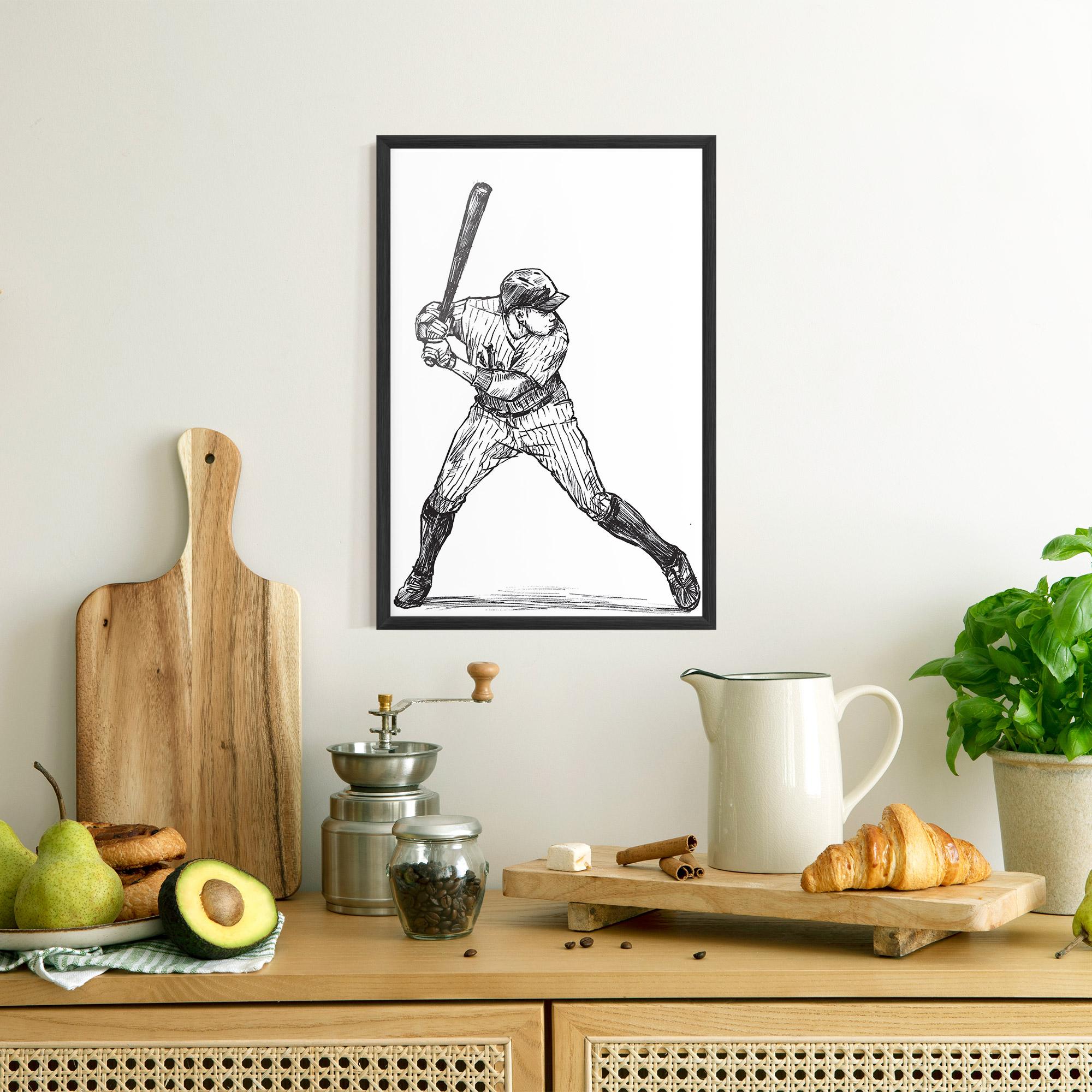 Gerahmte Poster Baseball Play mockup 8