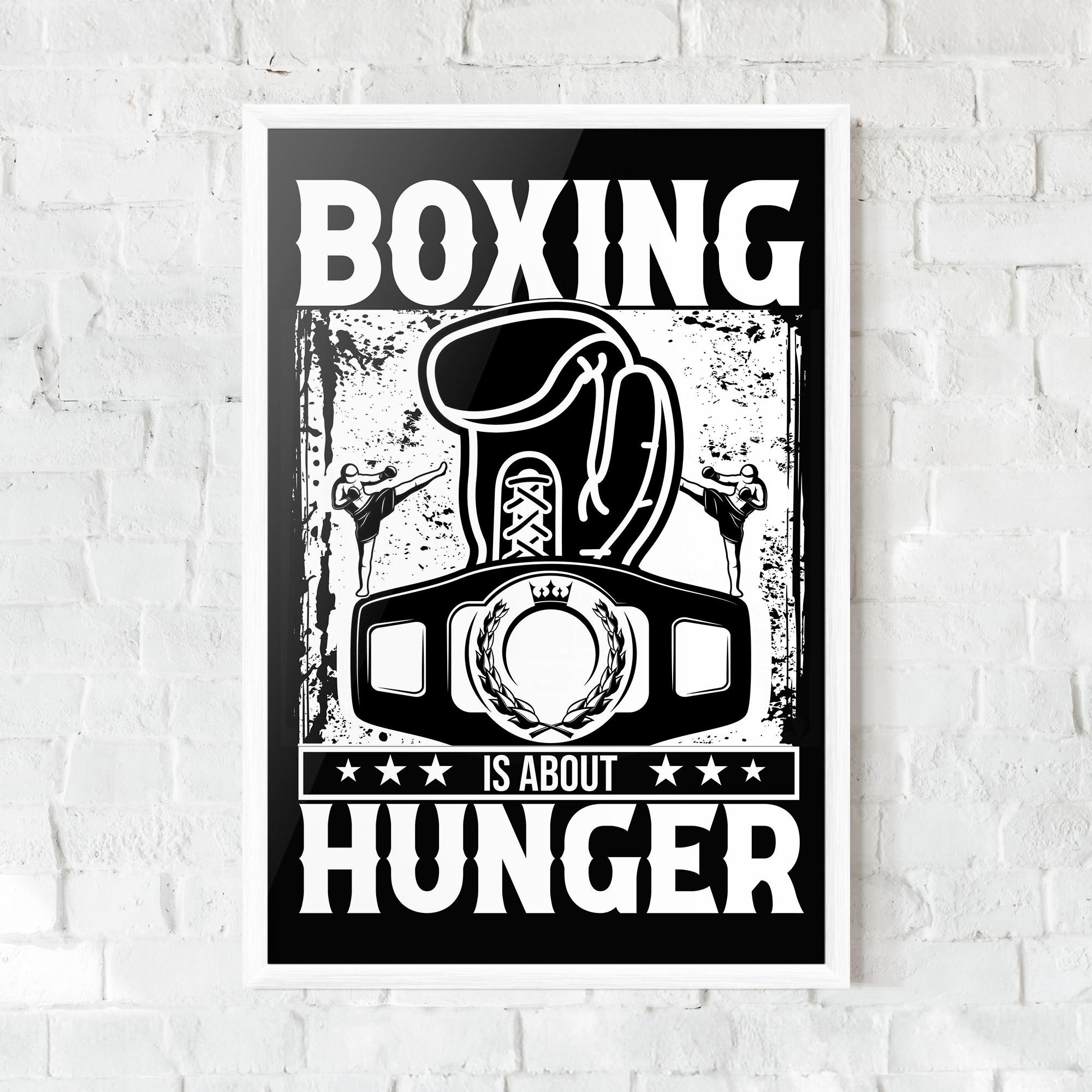 Gerahmte Poster Boxing Hunger mockup 0