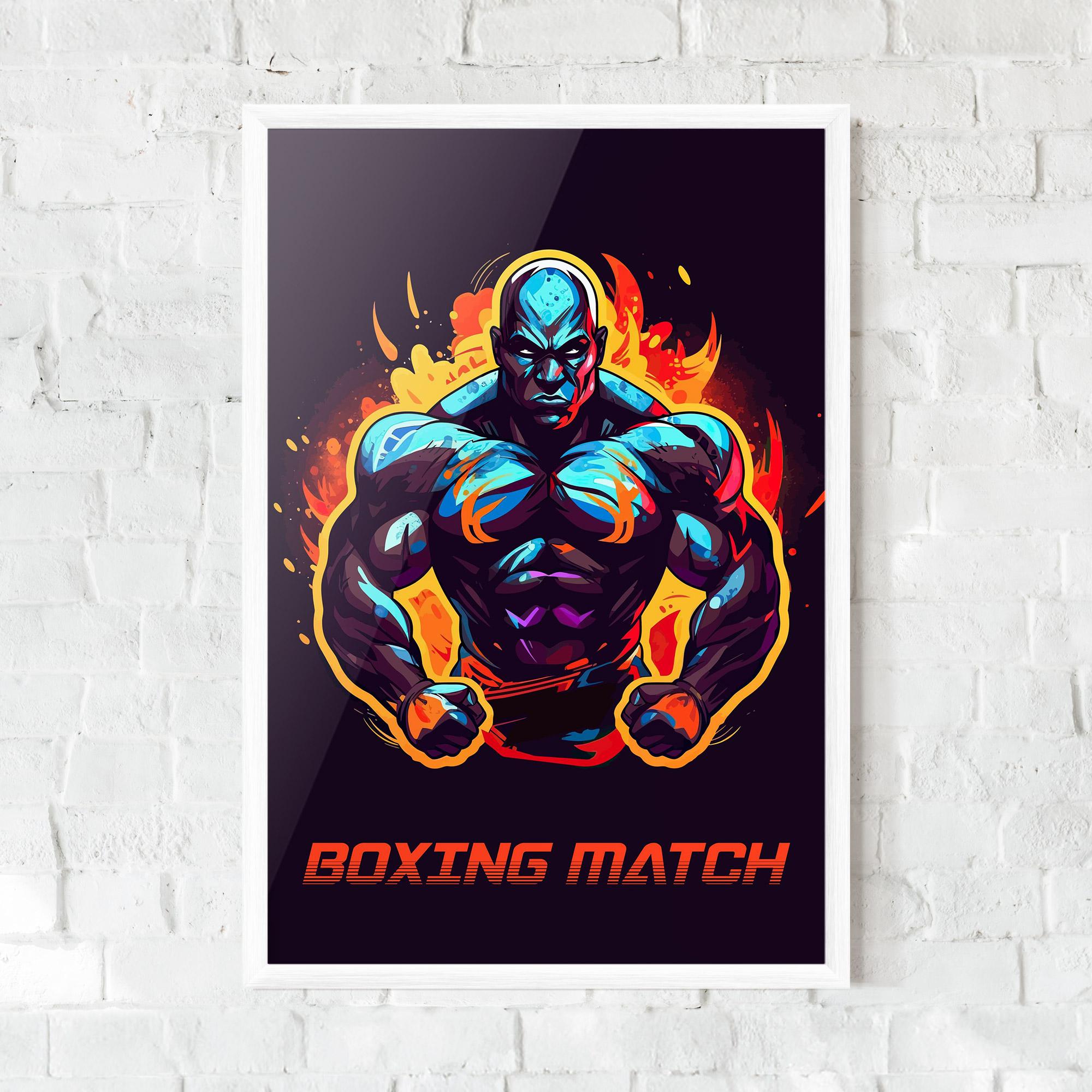 Gerahmte Poster Boxing Strong Match mockup 0