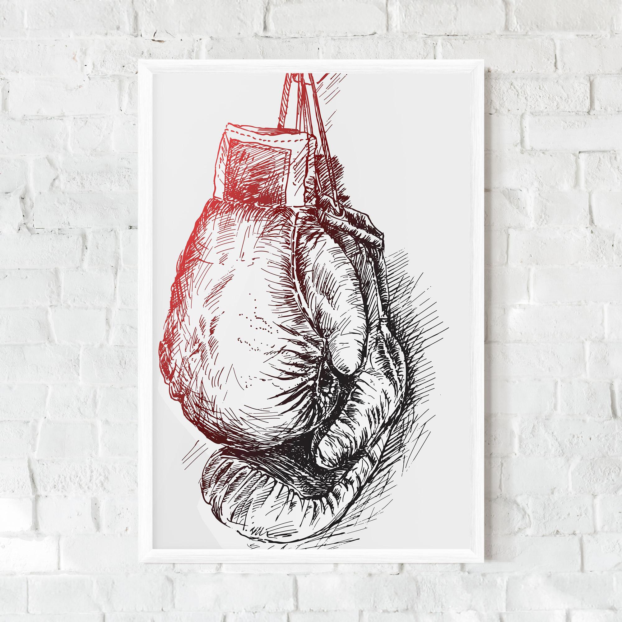 Gerahmte Poster Old Boxing Gloves mockup 0