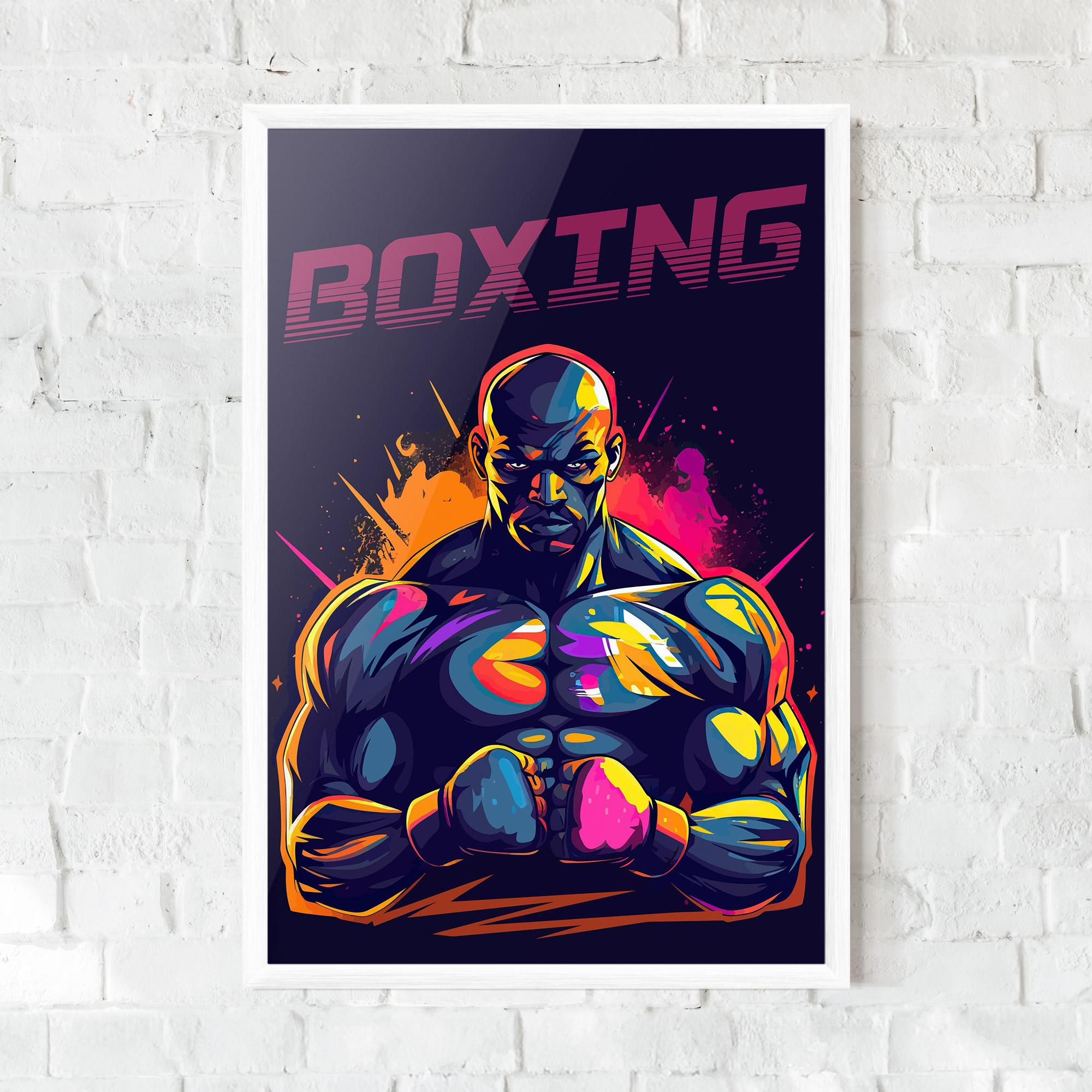 Gerahmte Poster Yellow Pink Box mockup 0