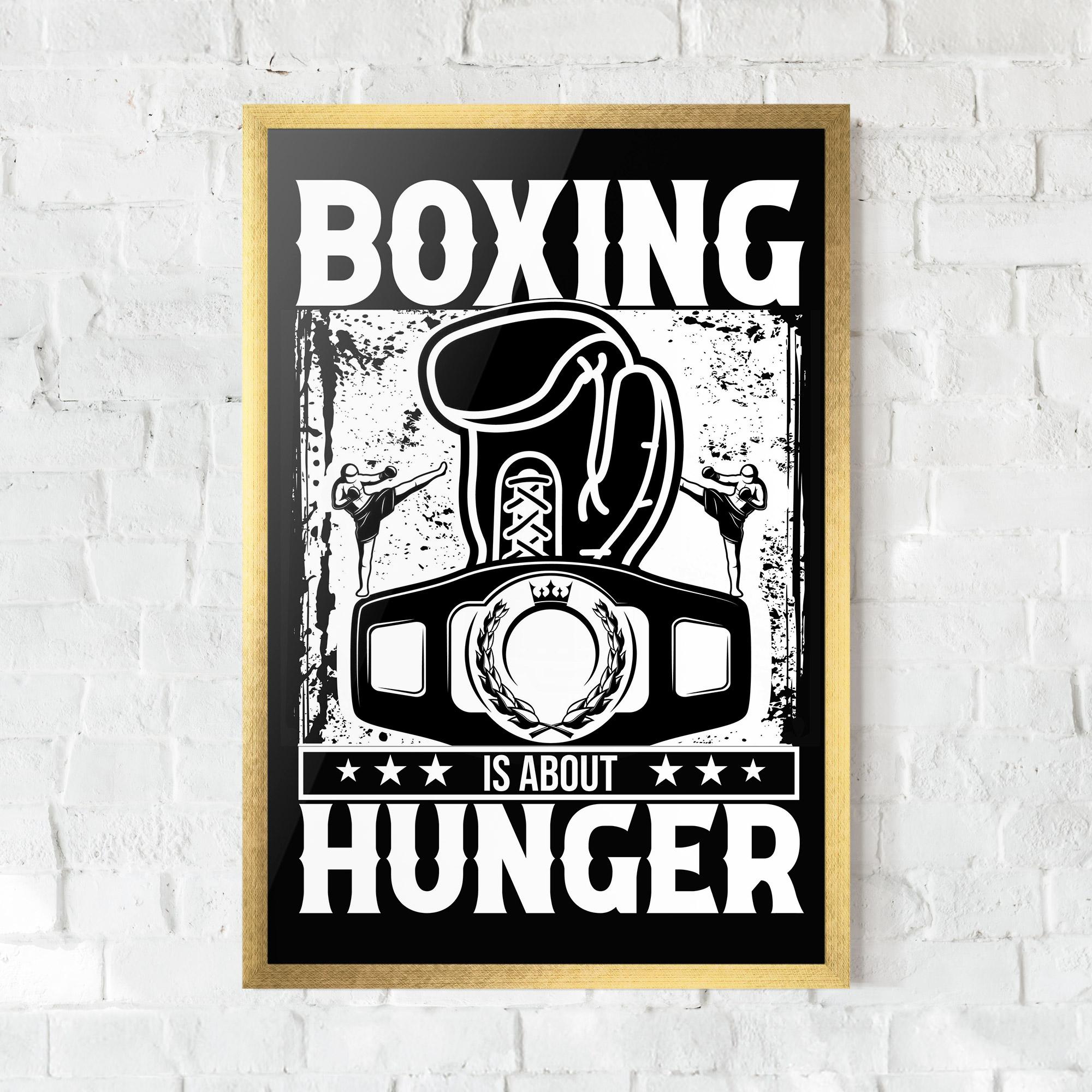 Gerahmte Poster Boxing Hunger mockup 0