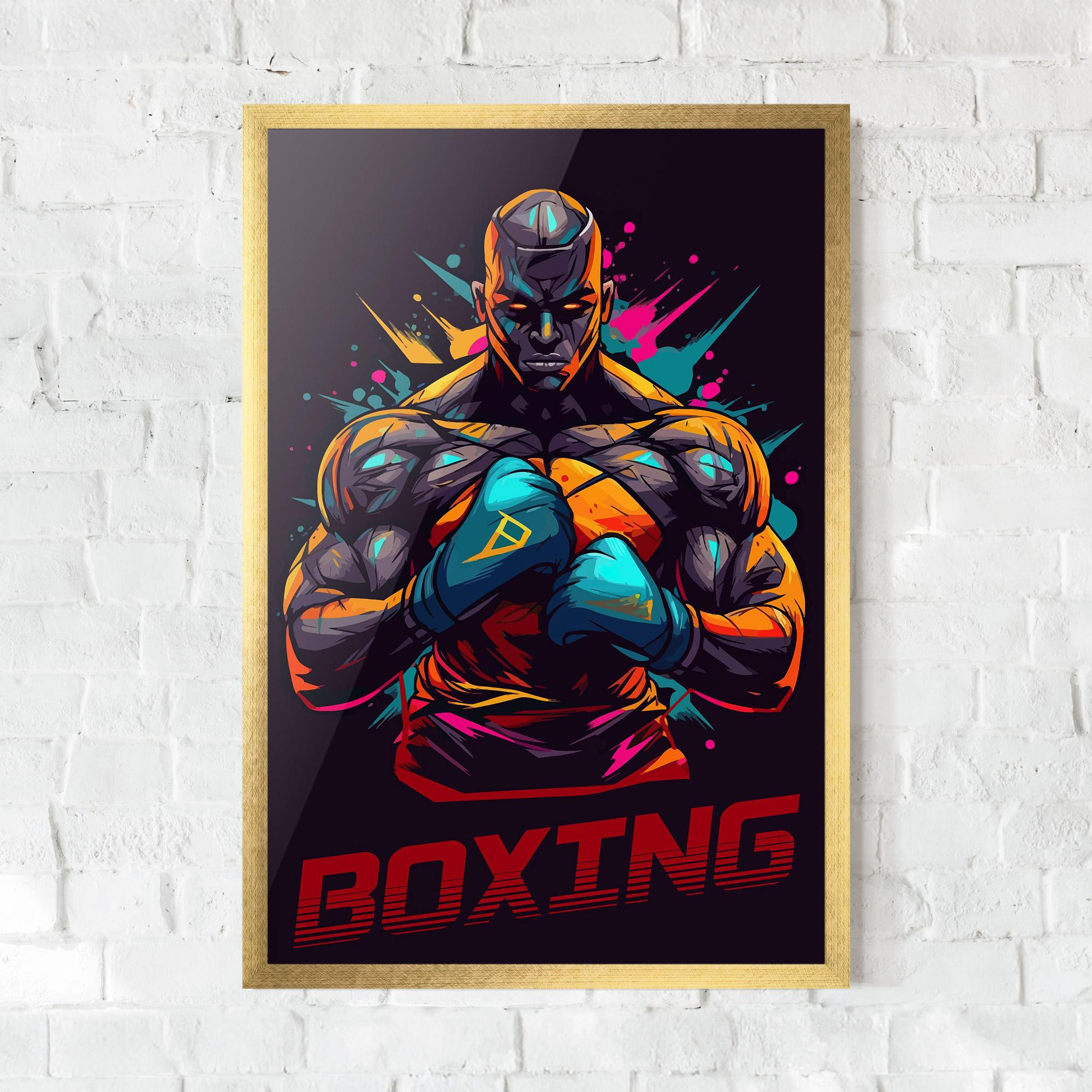 Gerahmte Poster Boxing Strong mockup 0