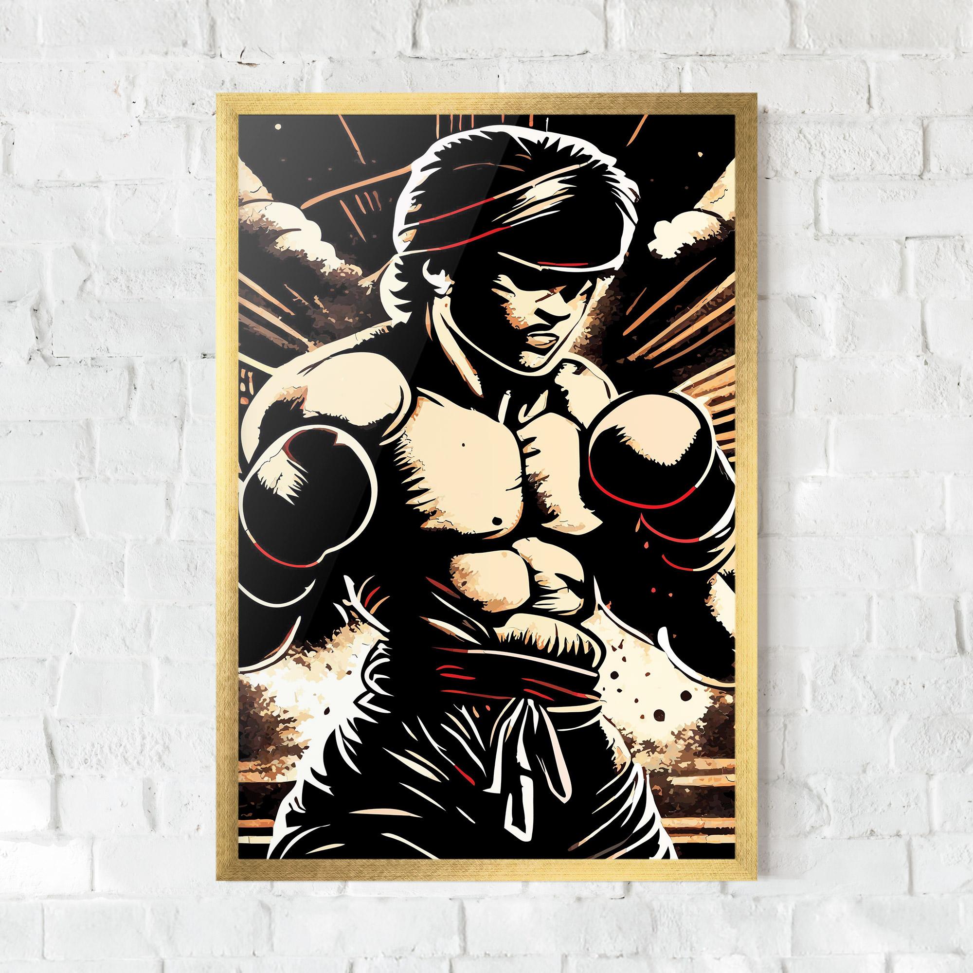 Gerahmte Poster Boxing Video Game mockup 0