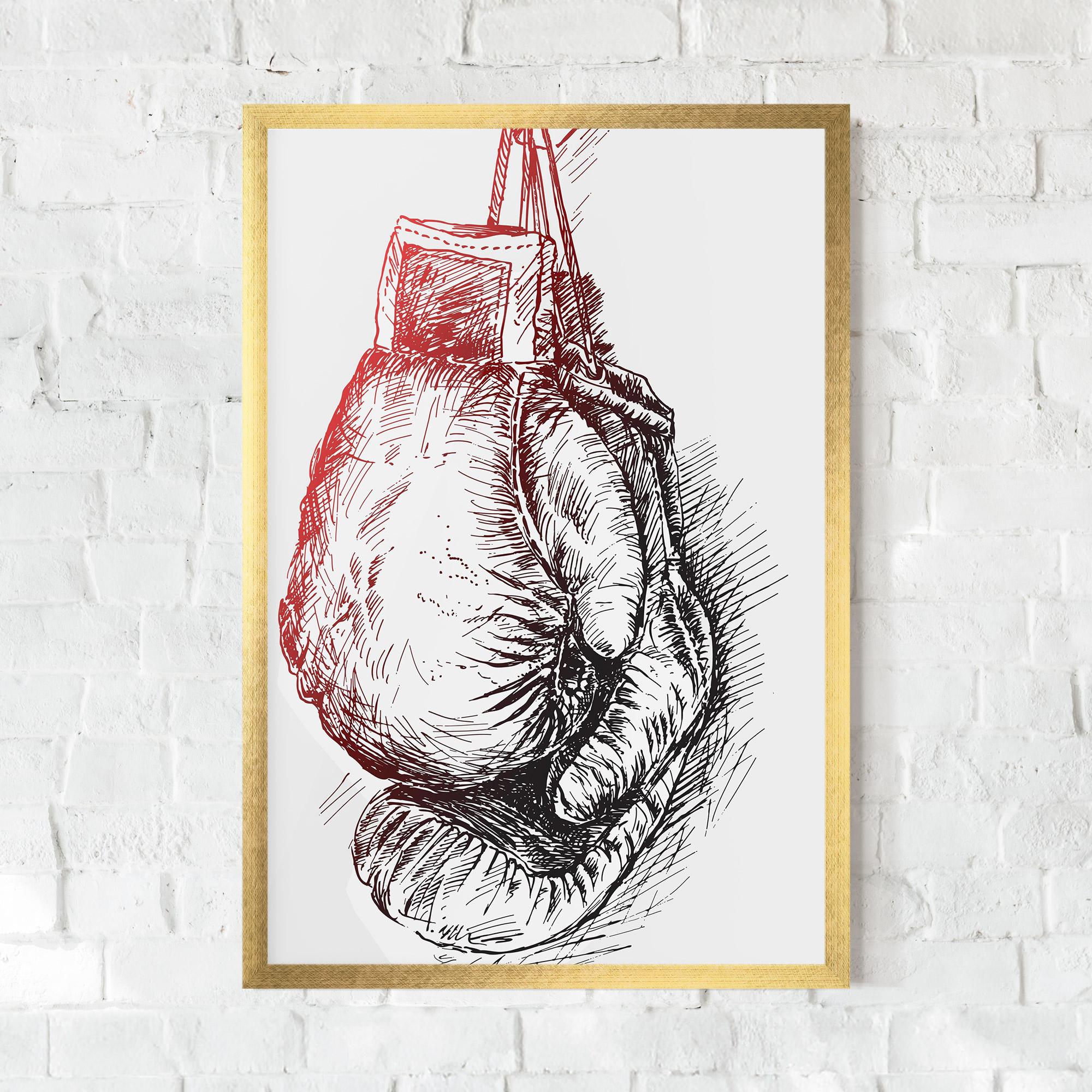 Gerahmte Poster Old Boxing Gloves mockup 0