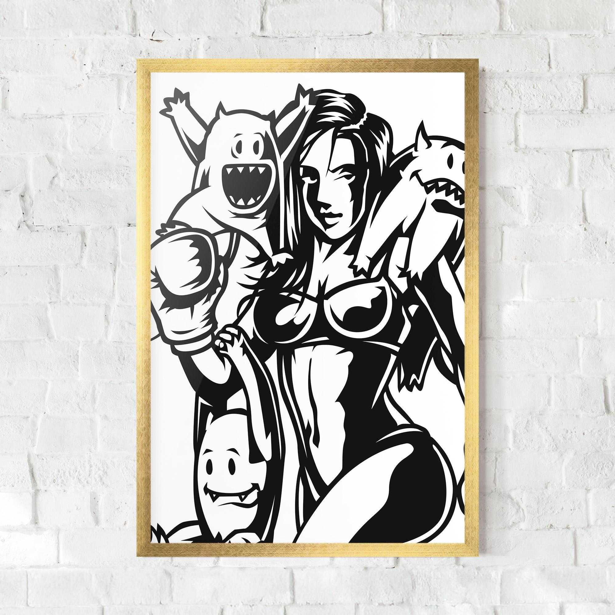 Gerahmte Poster Woman Boxing mockup 0