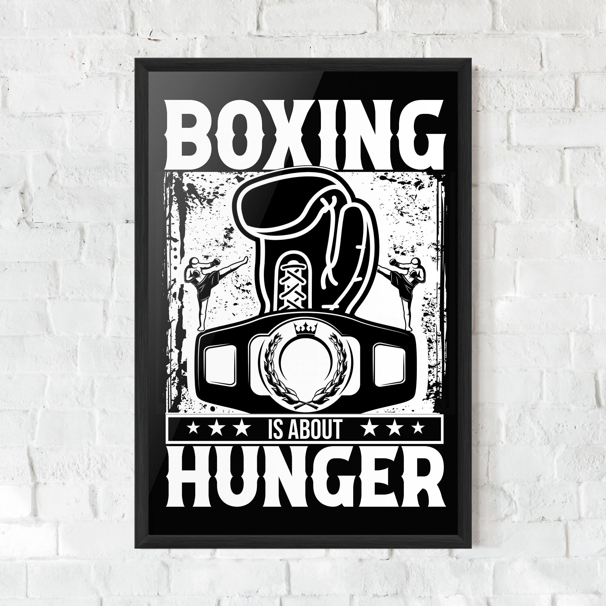 Gerahmte Poster Boxing Hunger mockup 0