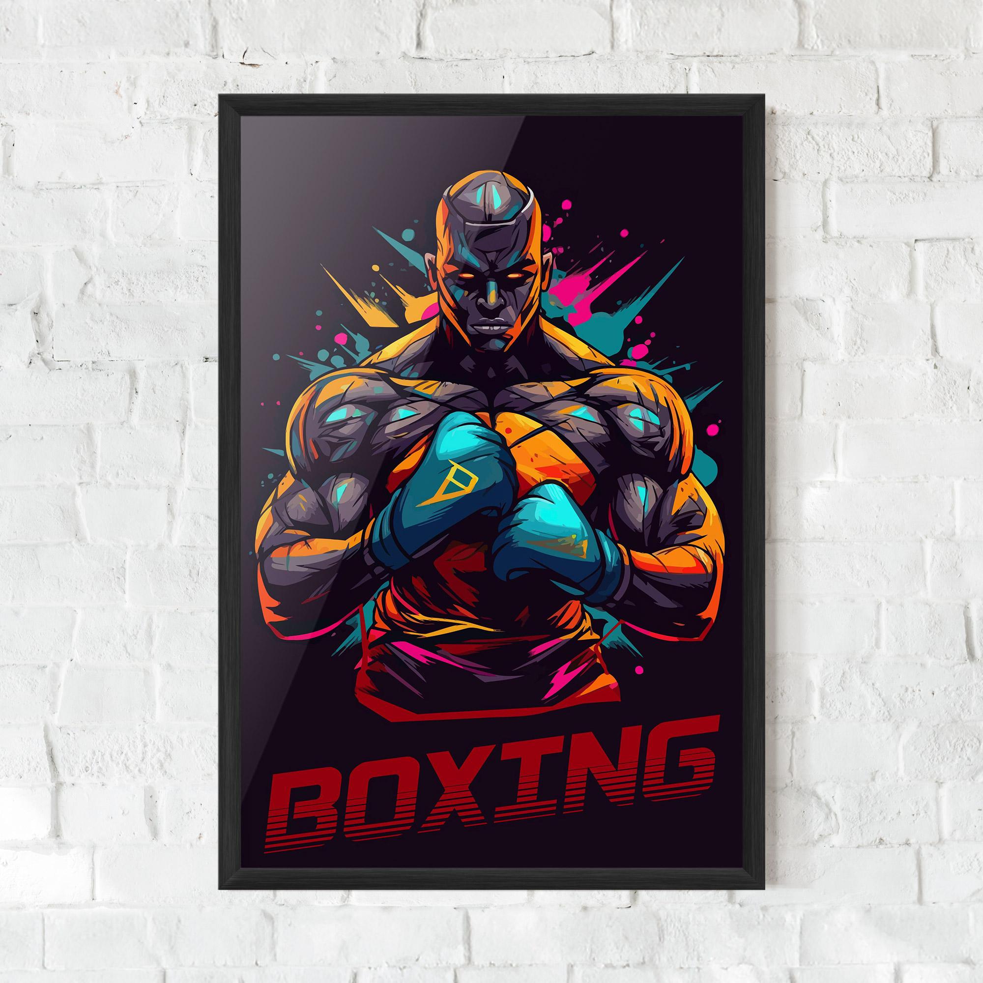Gerahmte Poster Boxing Strong mockup 0