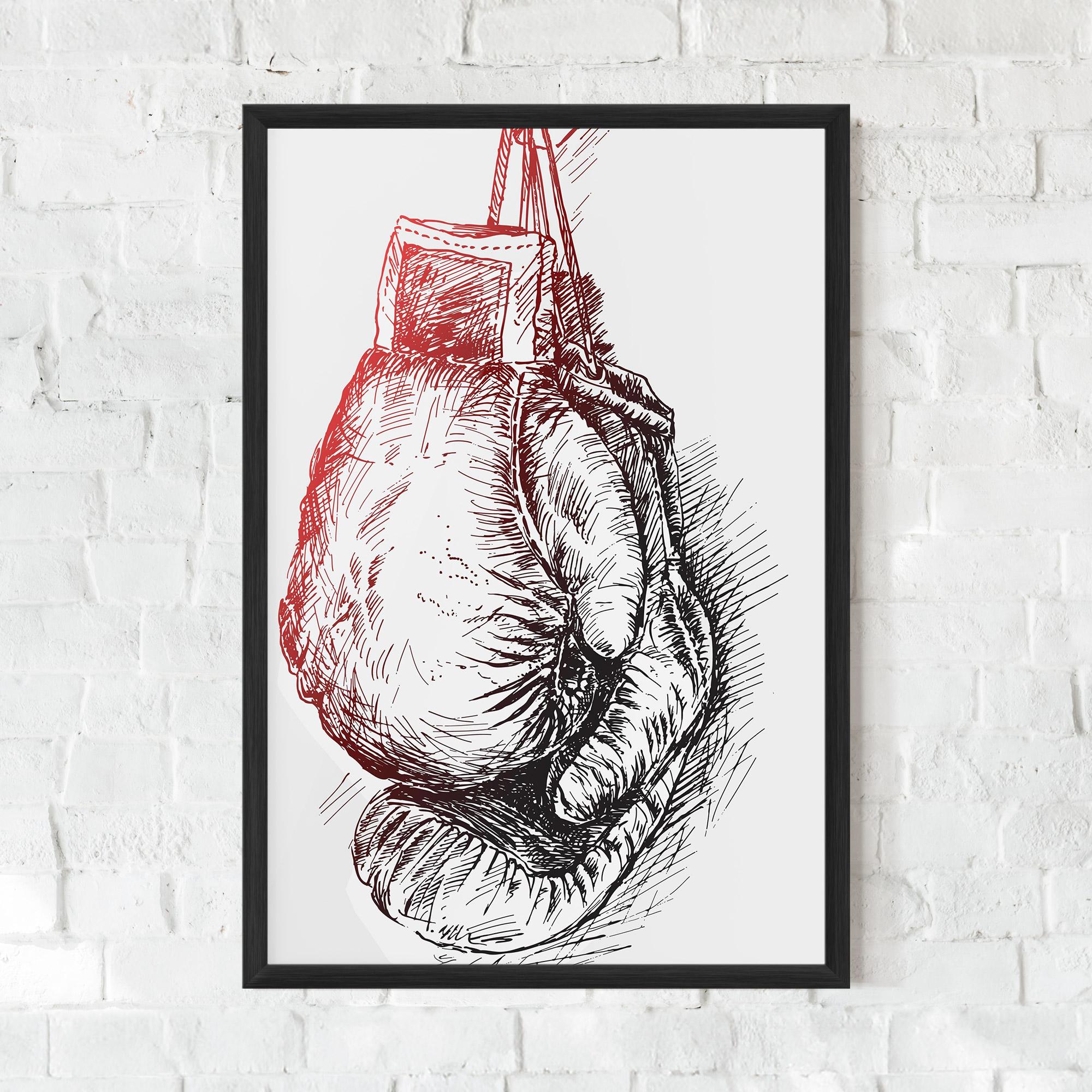 Gerahmte Poster Old Boxing Gloves mockup 0