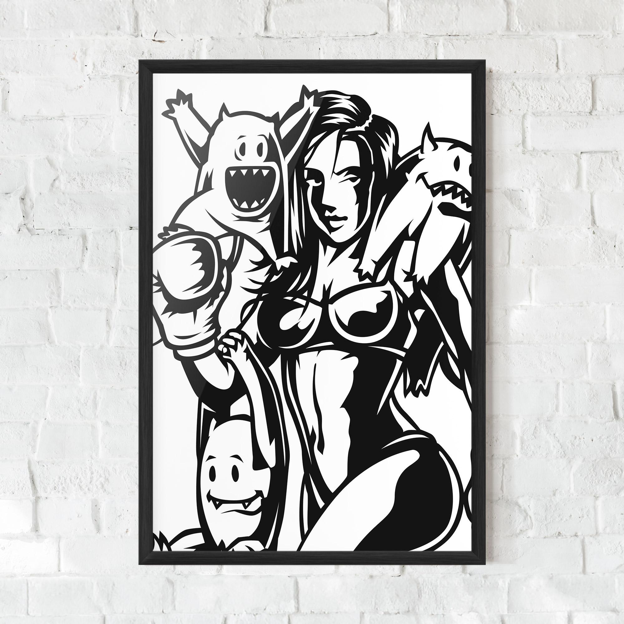 Gerahmte Poster Woman Boxing mockup 0