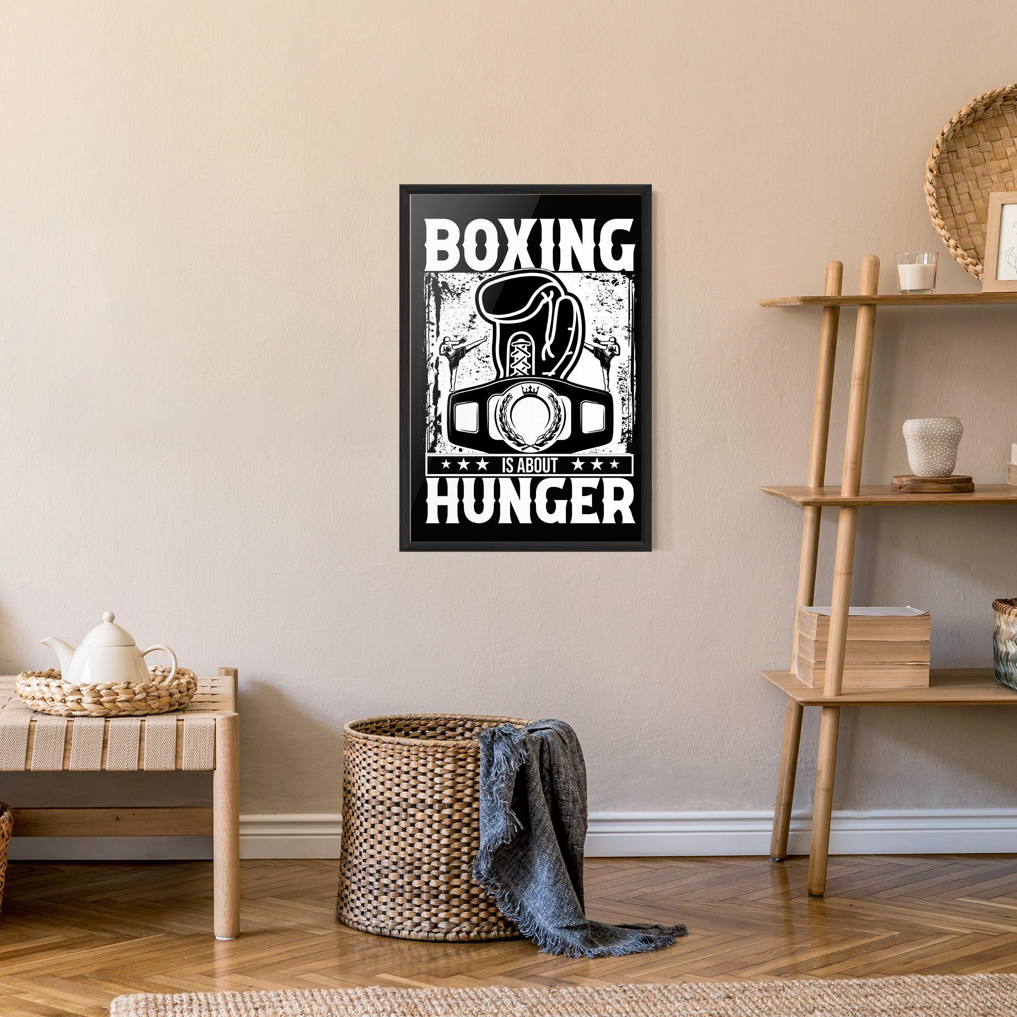 Gerahmte Poster Boxing Hunger mockup 9