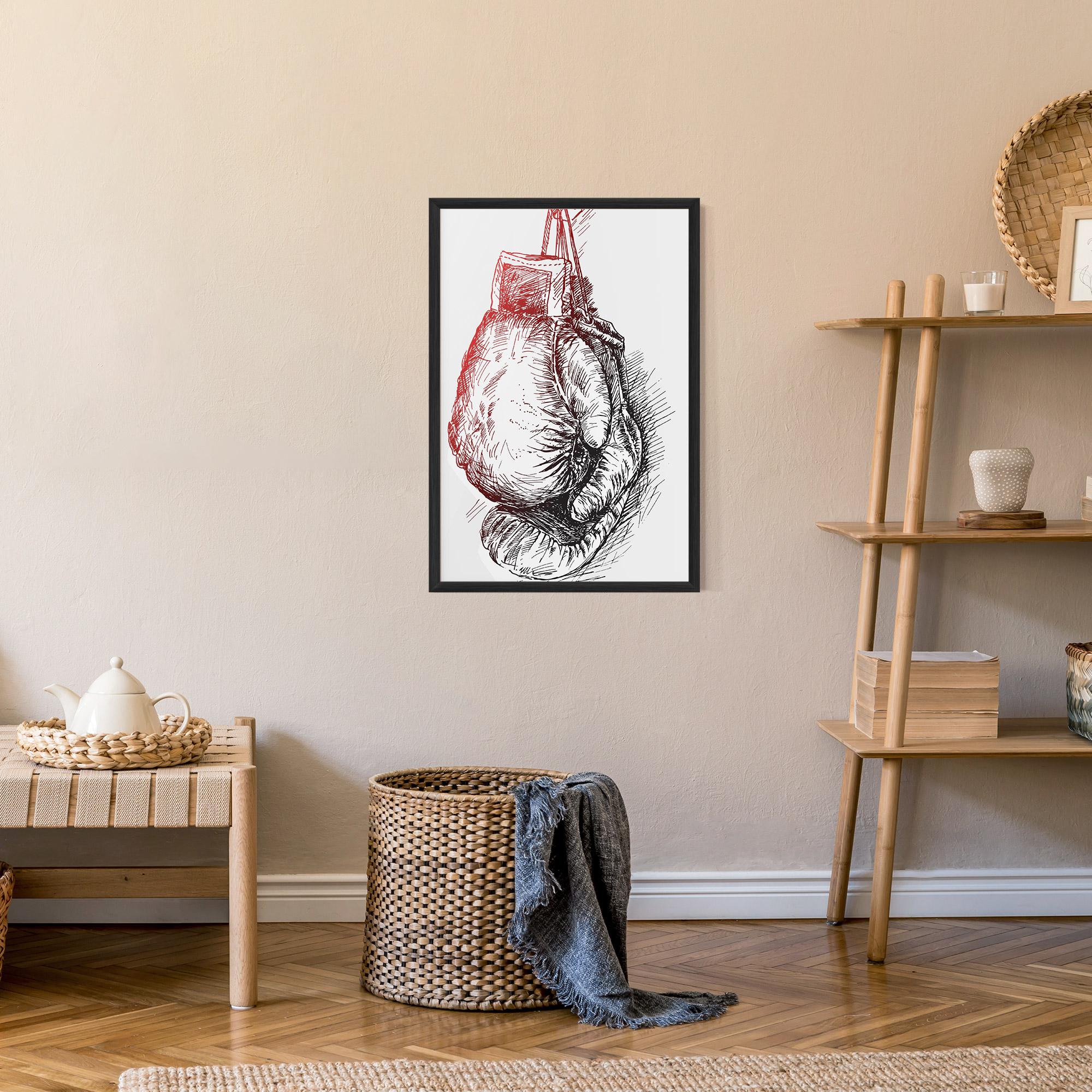 Gerahmte Poster Old Boxing Gloves mockup 9