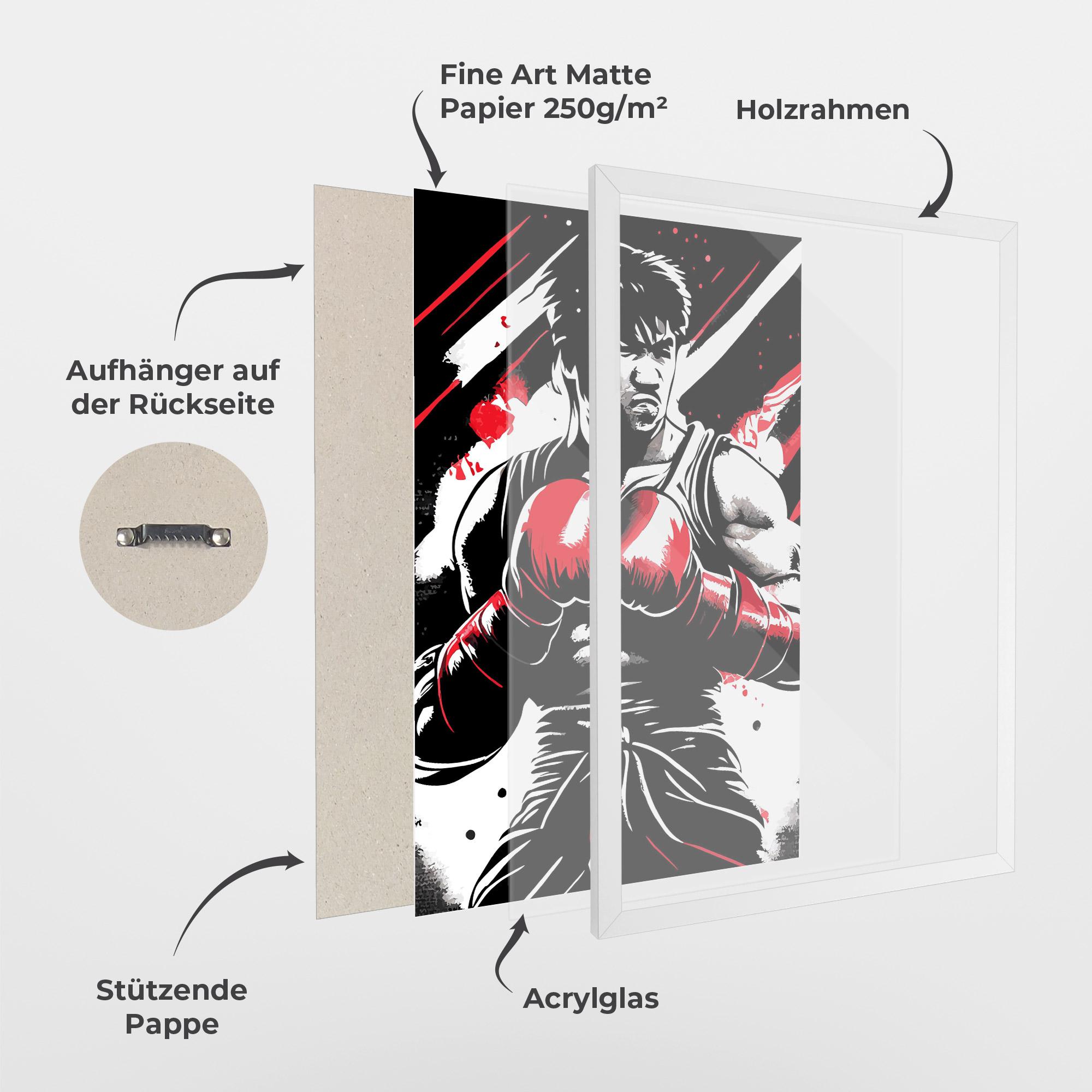 Gerahmte Poster Glove Video Game mockup 1