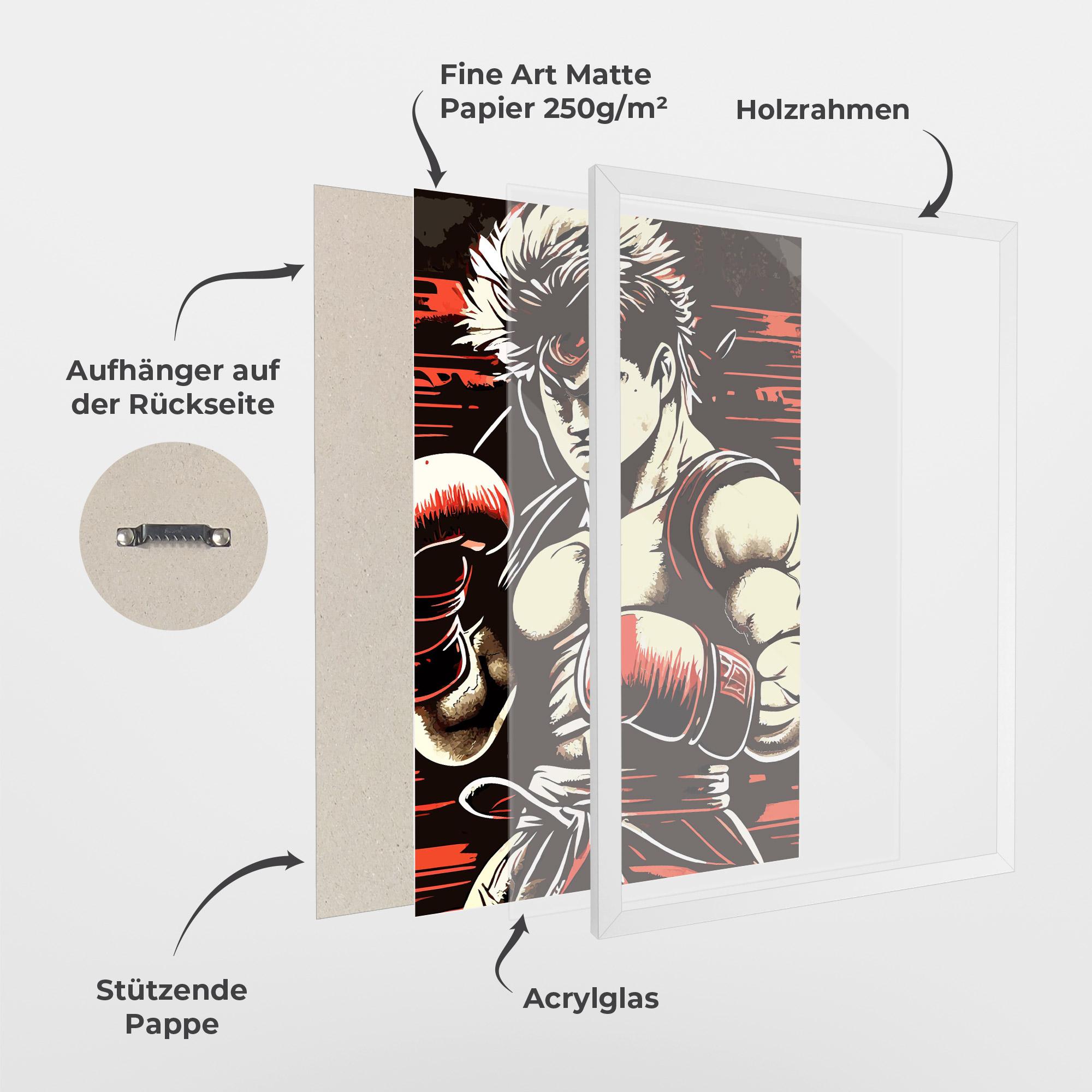 Gerahmte Poster Video Game Boxing mockup 1