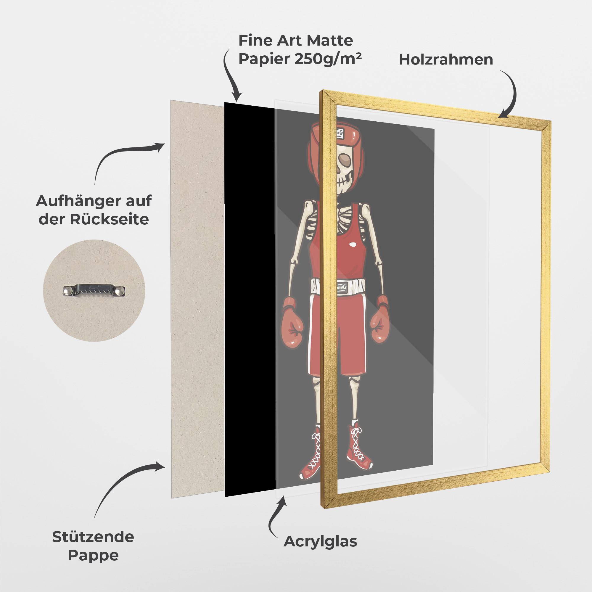 Gerahmte Poster Bones Box mockup 1