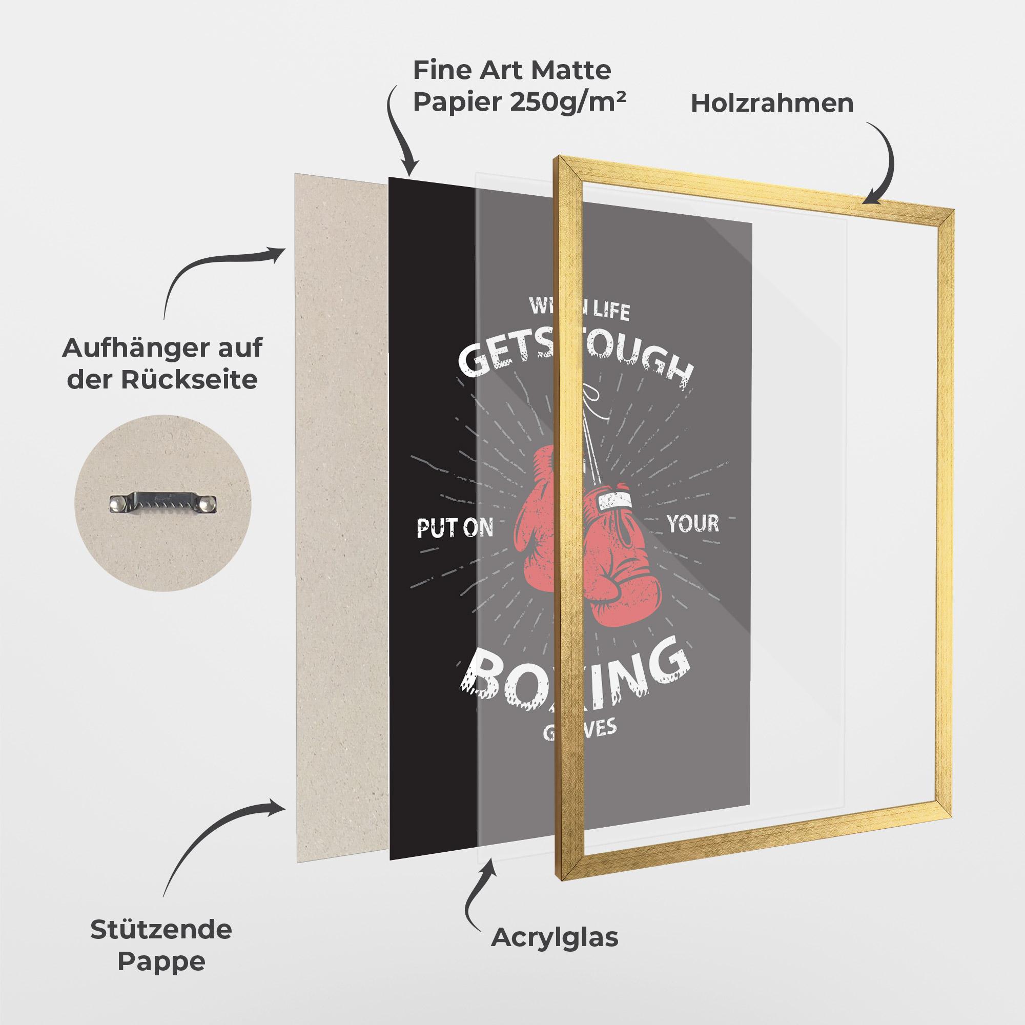 Gerahmte Poster Tough Life mockup 1
