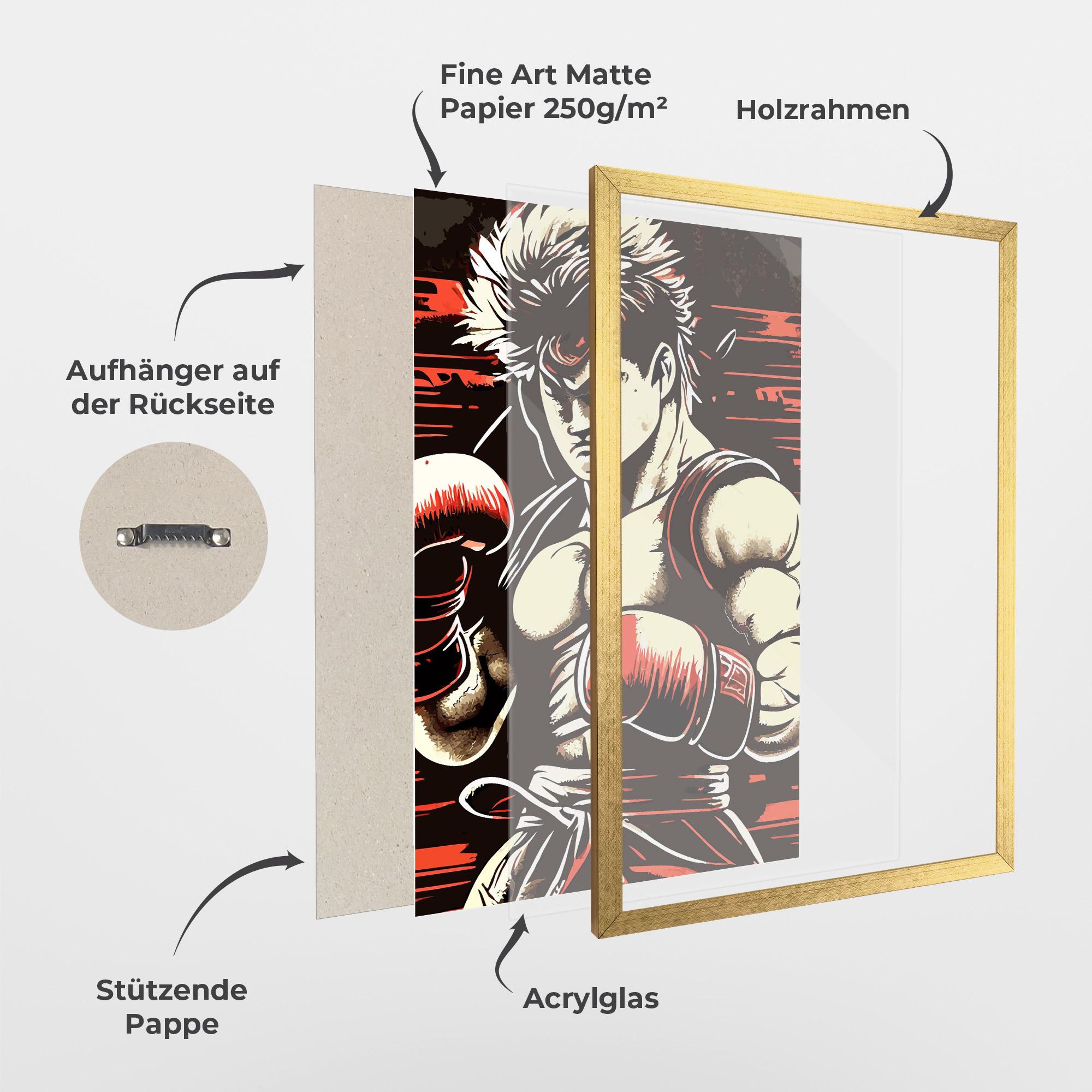 Gerahmte Poster Video Game Boxing mockup 1