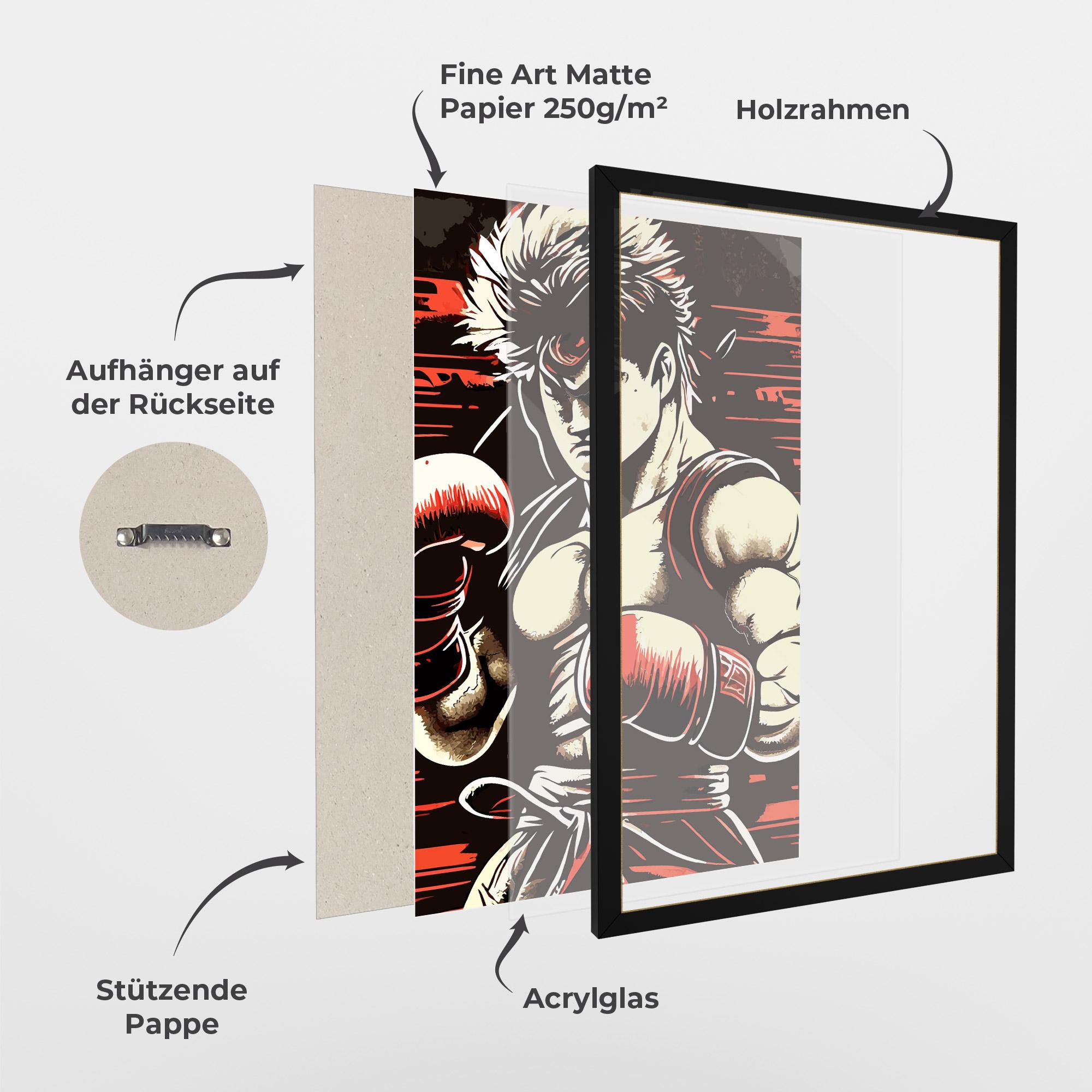 Gerahmte Poster Video Game Boxing mockup 1