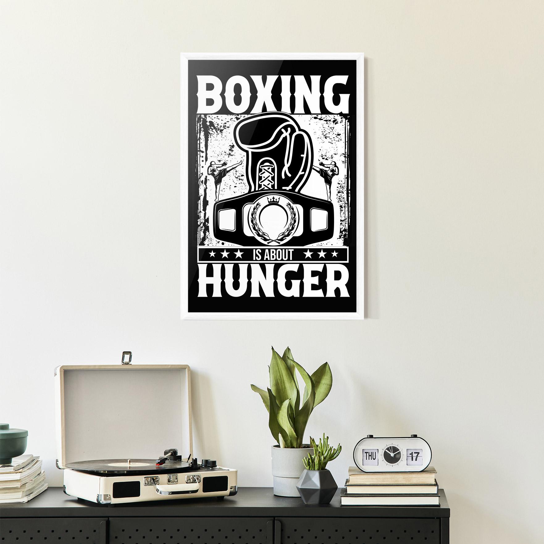 Gerahmte Poster Boxing Hunger mockup 2