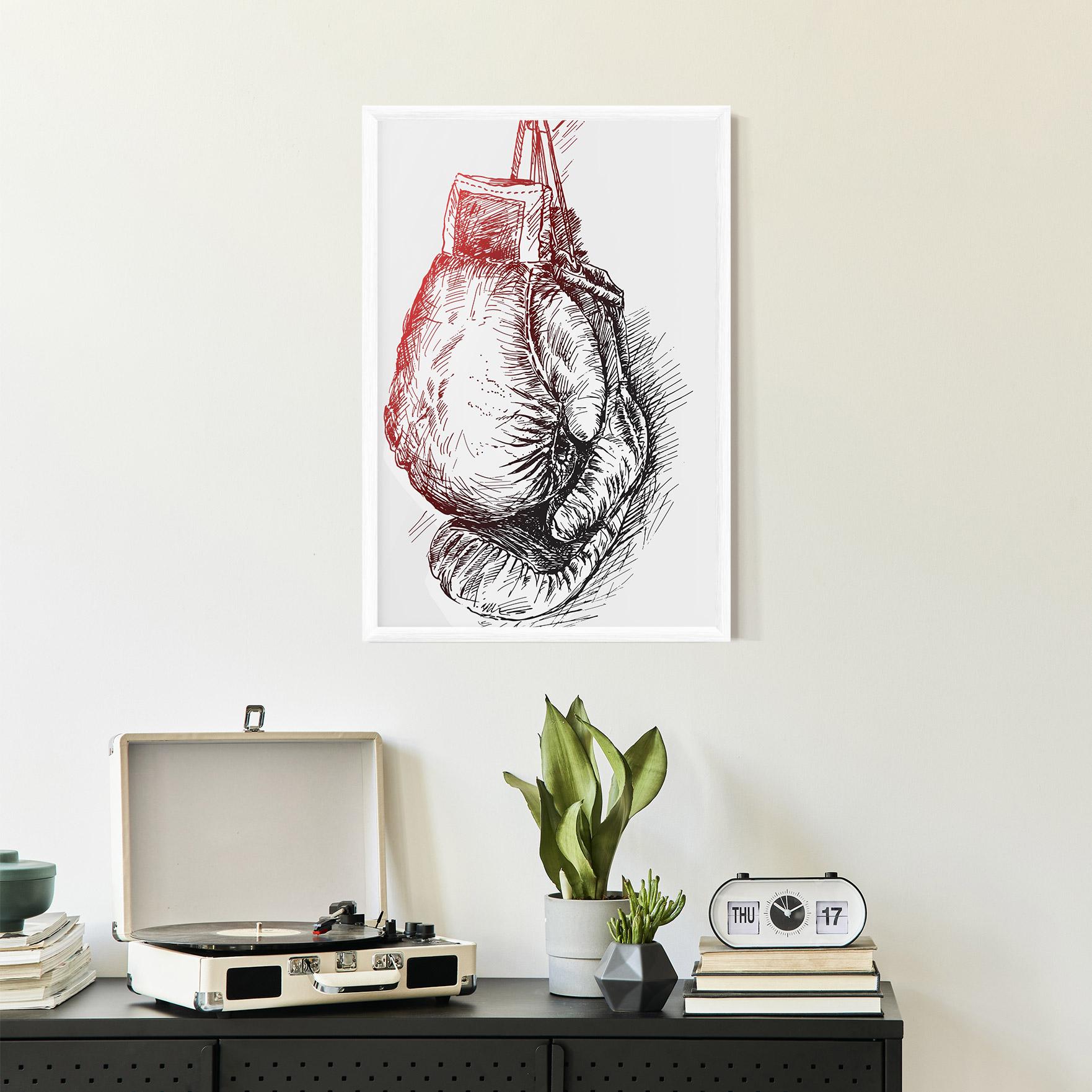 Gerahmte Poster Old Boxing Gloves mockup 2