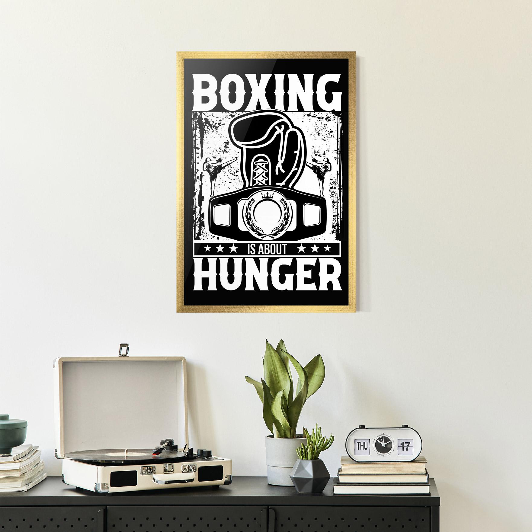 Gerahmte Poster Boxing Hunger mockup 2
