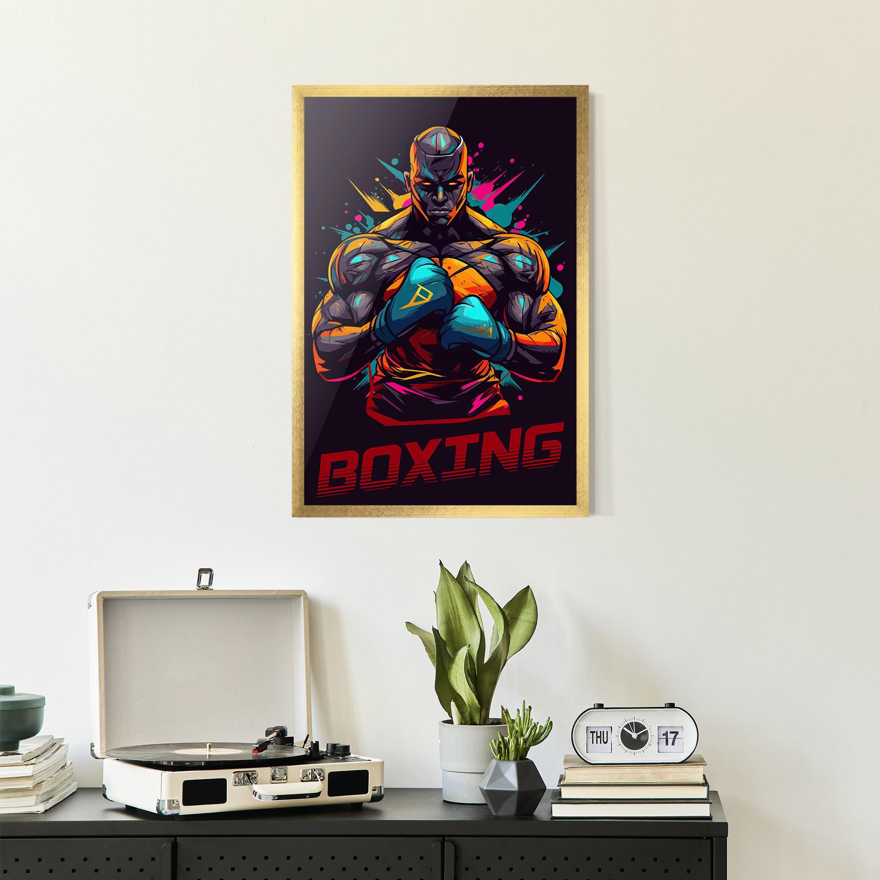 Gerahmte Poster Boxing Strong mockup 2