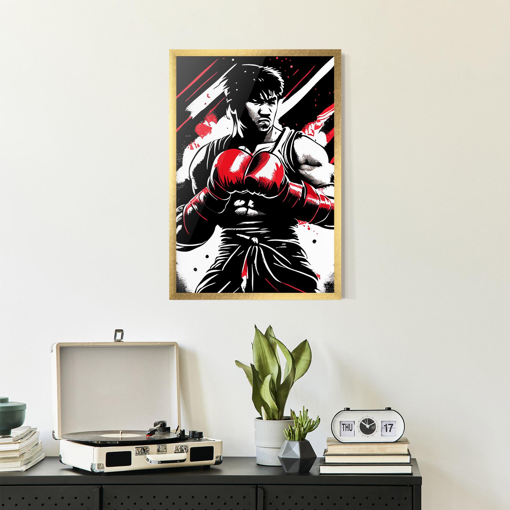 Gerahmte Poster Glove Video Game mockup 2