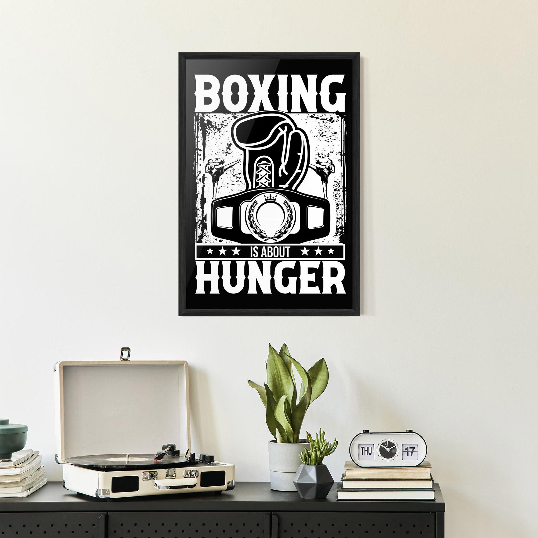 Gerahmte Poster Boxing Hunger mockup 2