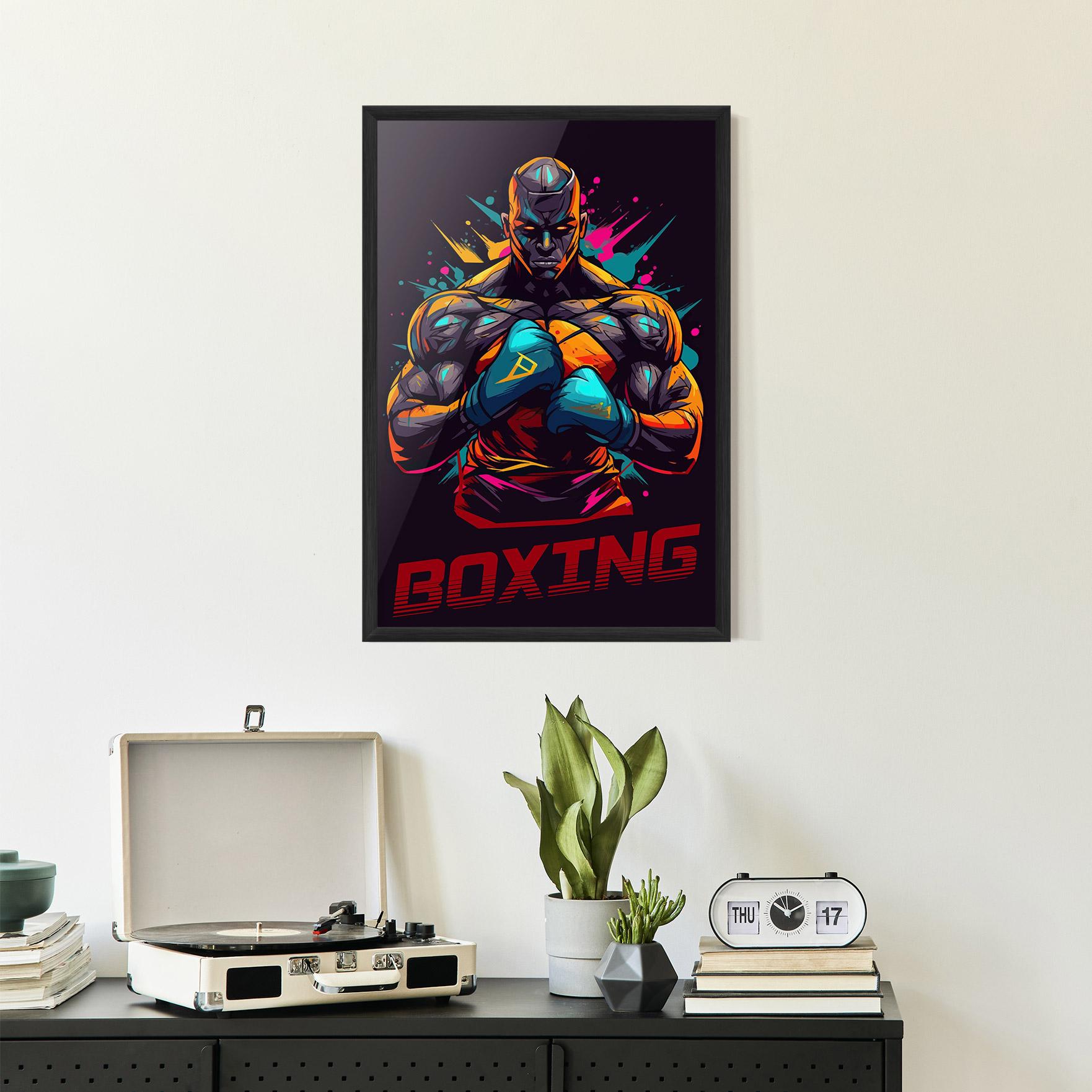 Gerahmte Poster Boxing Strong mockup 2