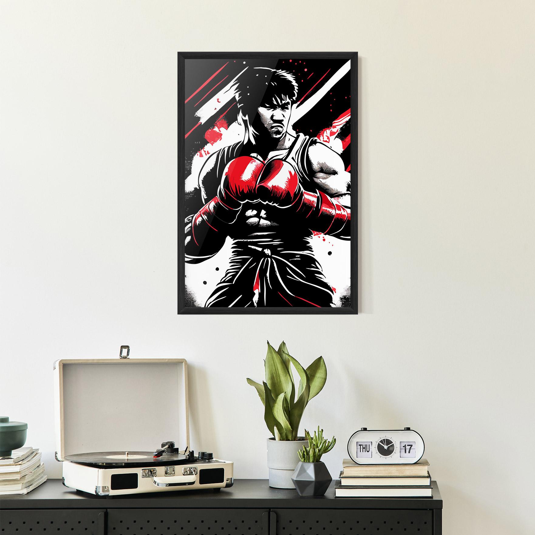 Gerahmte Poster Glove Video Game mockup 2