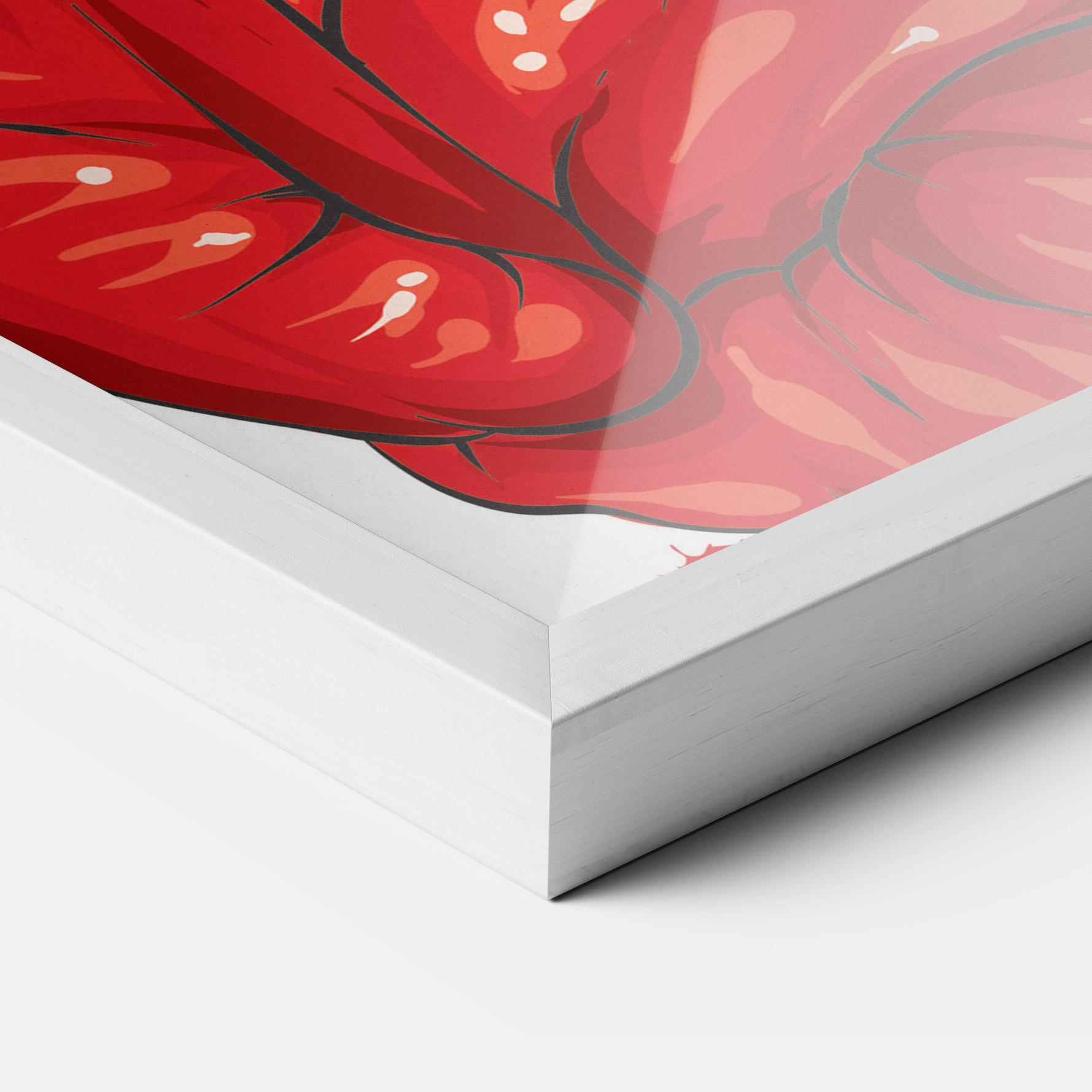 Gerahmte Poster Blue Red Gloves mockup 3