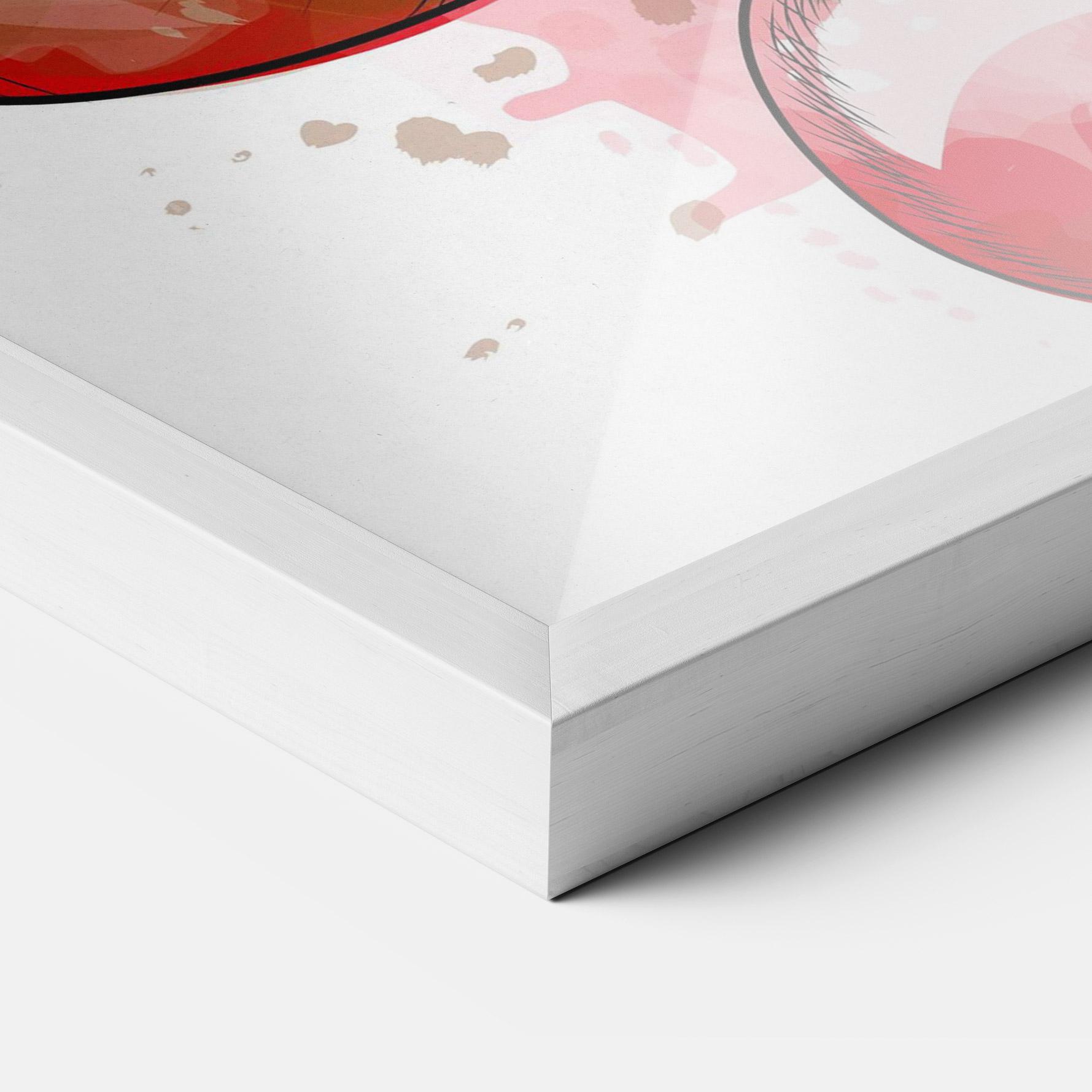 Gerahmte Poster Red Painted Gloves mockup 3