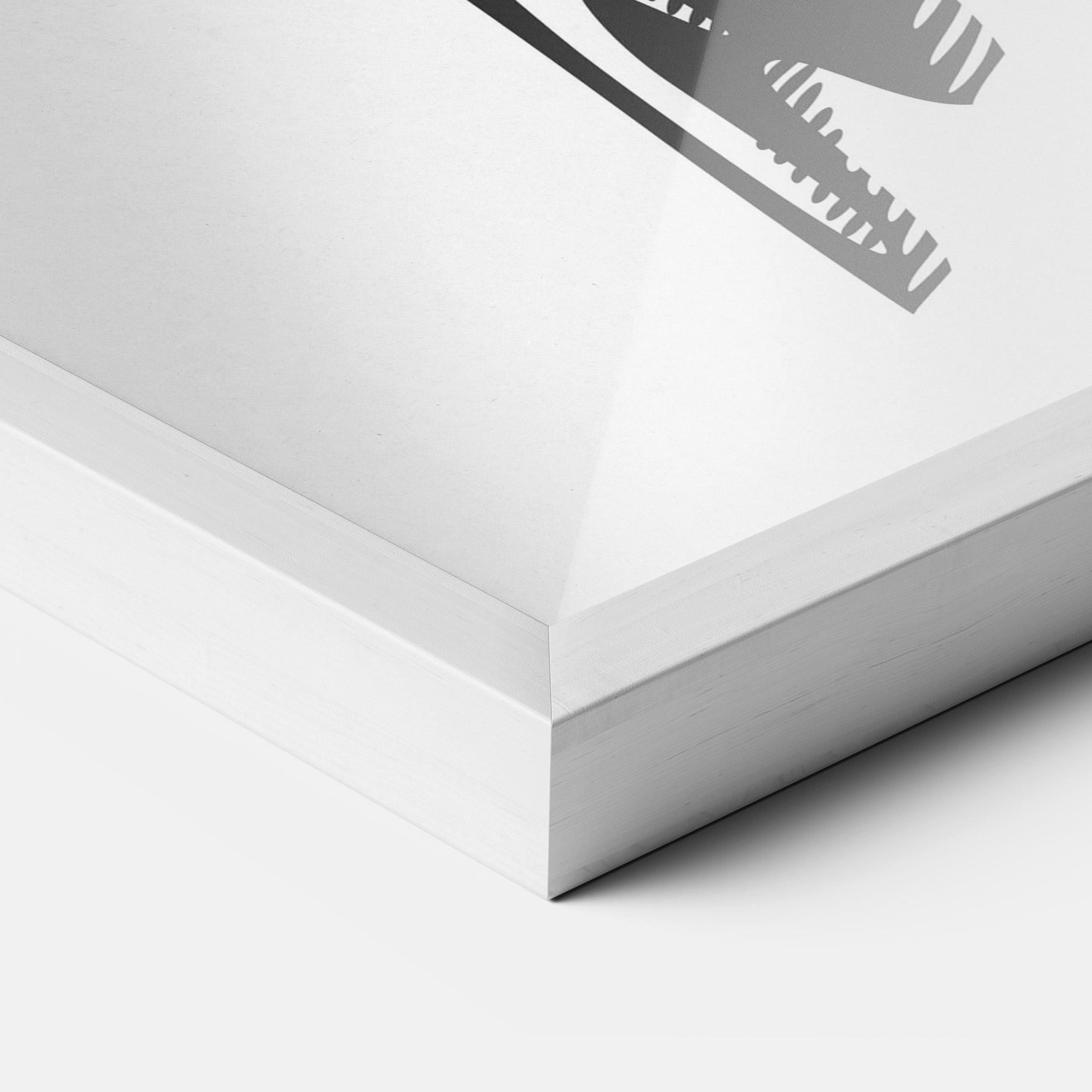 Gerahmte Poster White Hand Boxing mockup 3