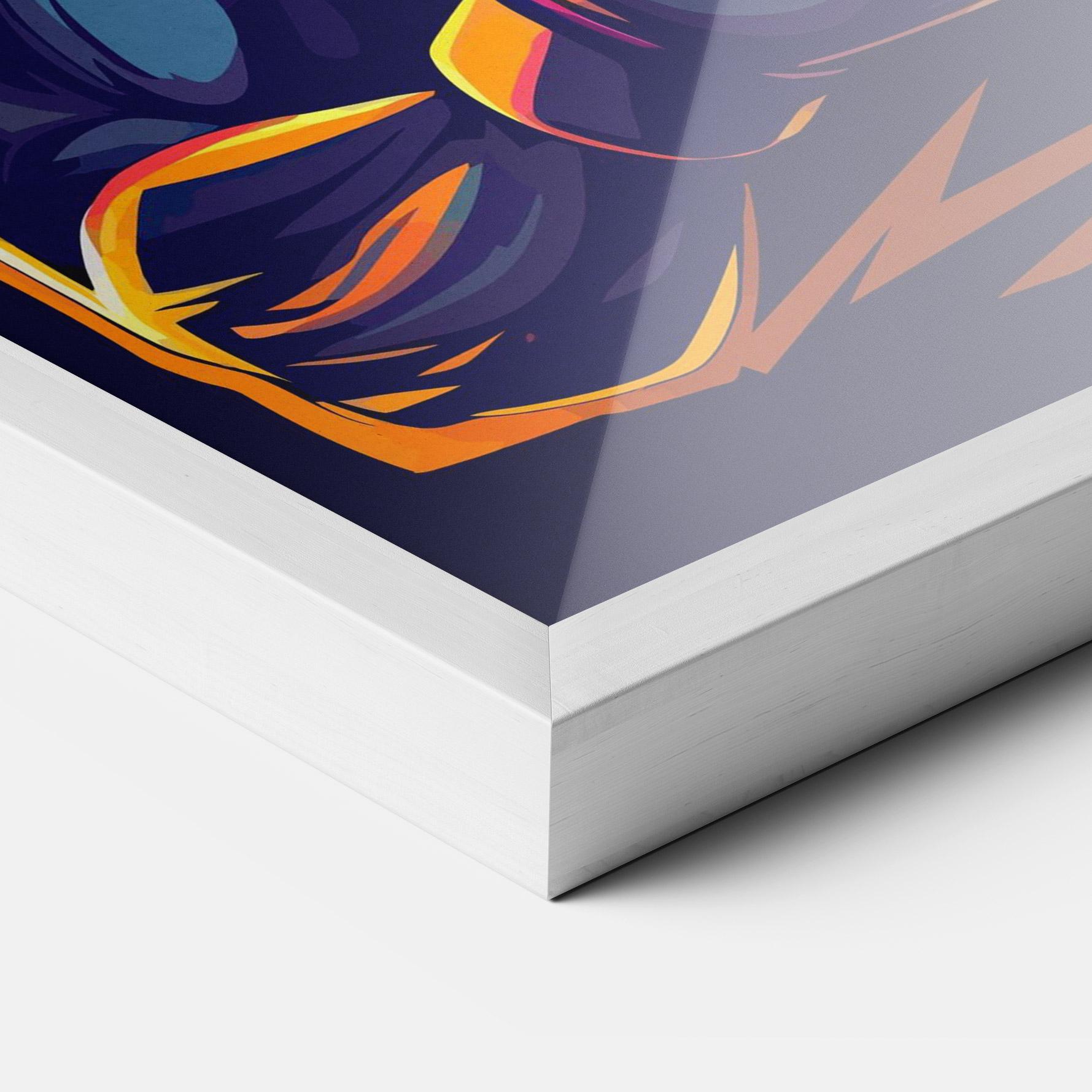 Gerahmte Poster Yellow Pink Box mockup 3