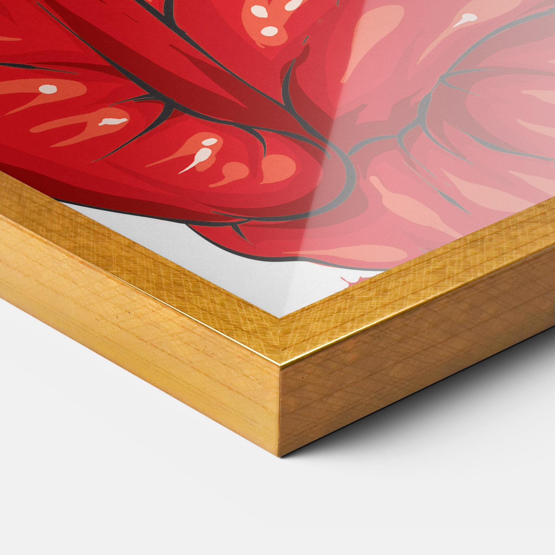 Gerahmte Poster Blue Red Gloves mockup 3