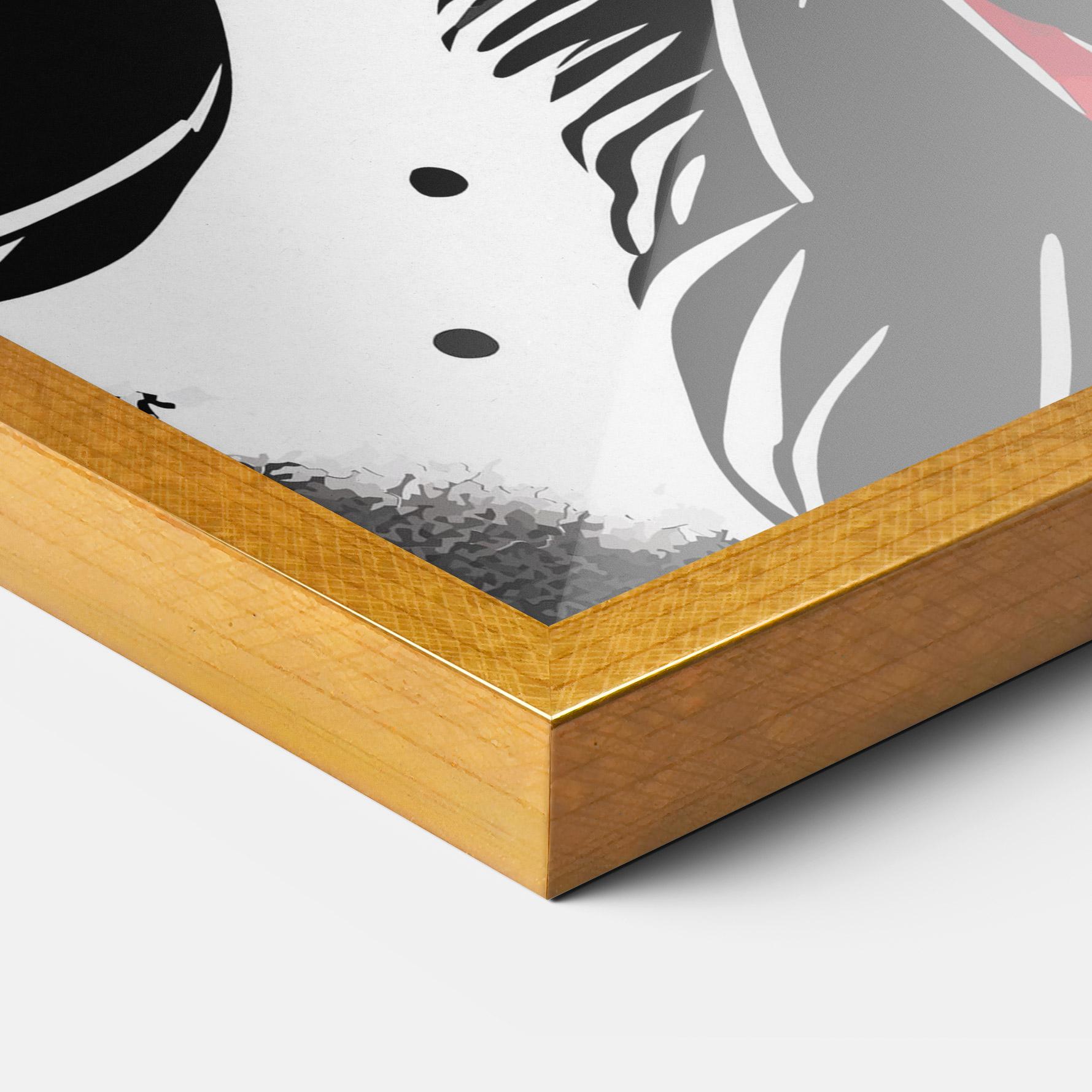 Gerahmte Poster Glove Video Game mockup 3