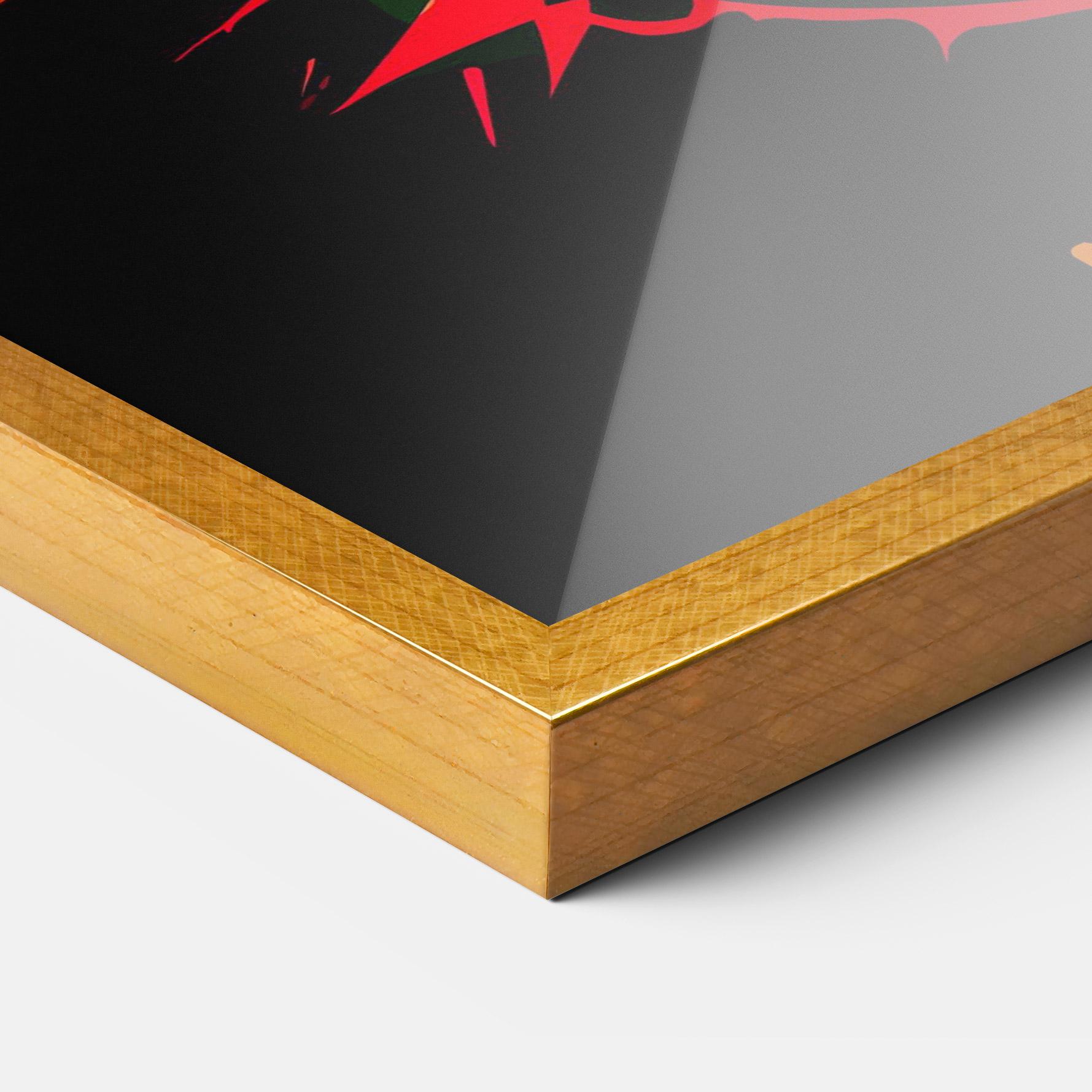 Gerahmte Poster Light Blue Gloves mockup 3