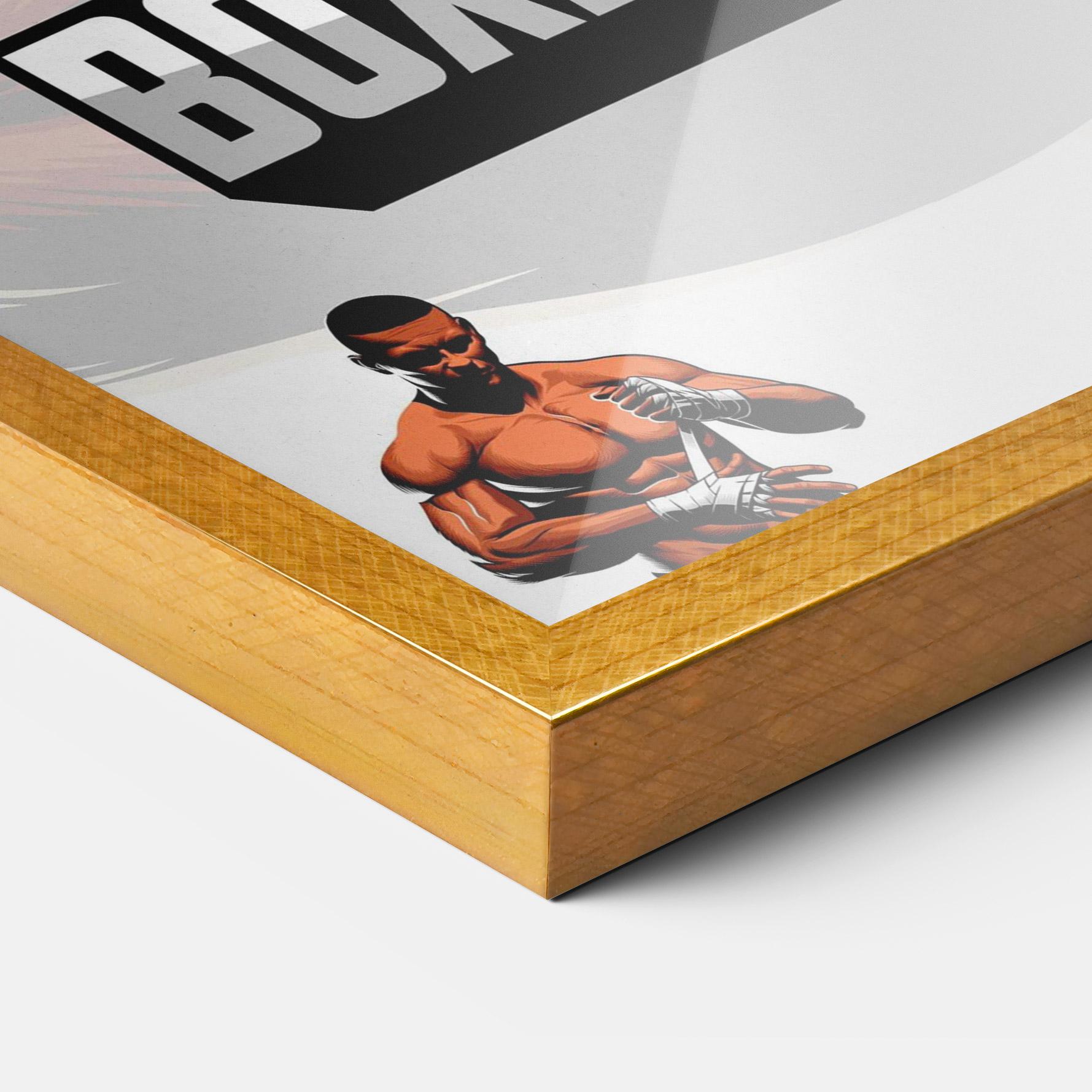 Gerahmte Poster Training Fighter mockup 3