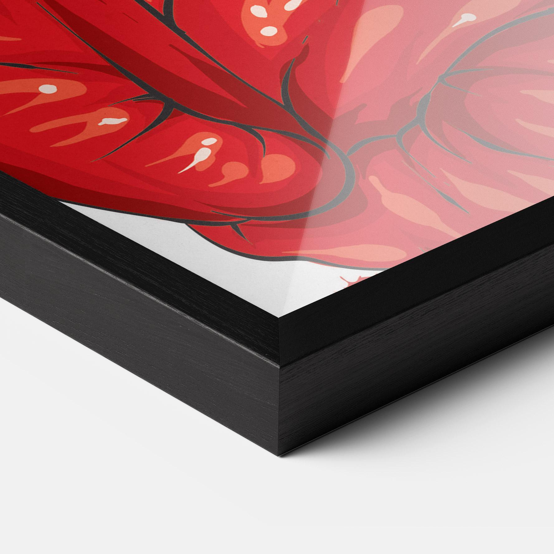 Gerahmte Poster Blue Red Gloves mockup 3