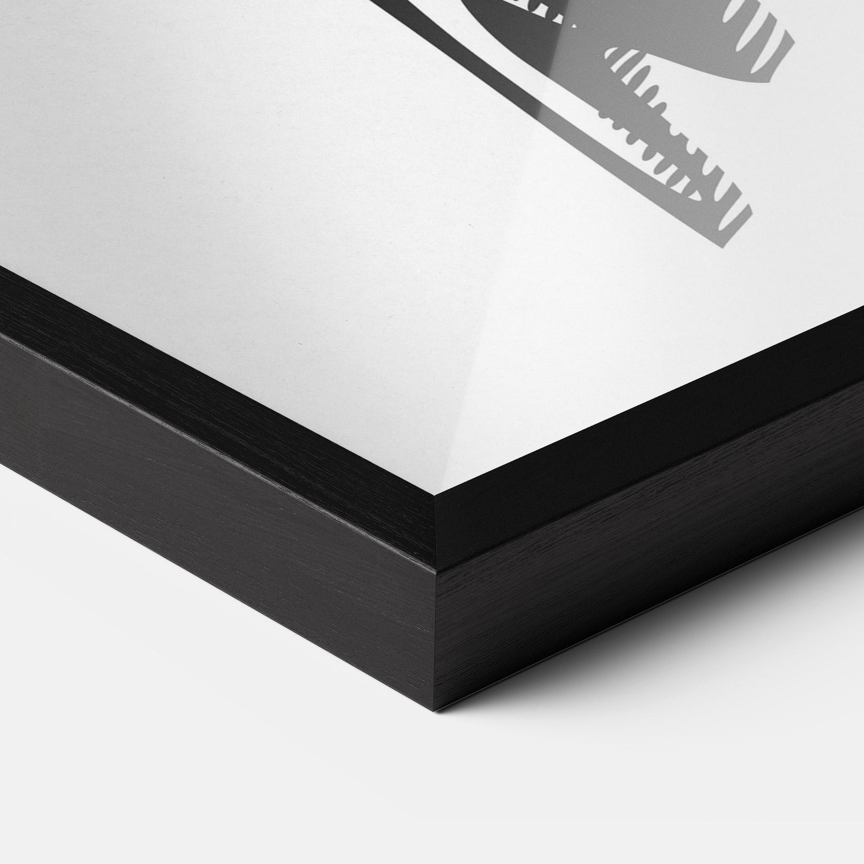 Gerahmte Poster White Hand Boxing mockup 3