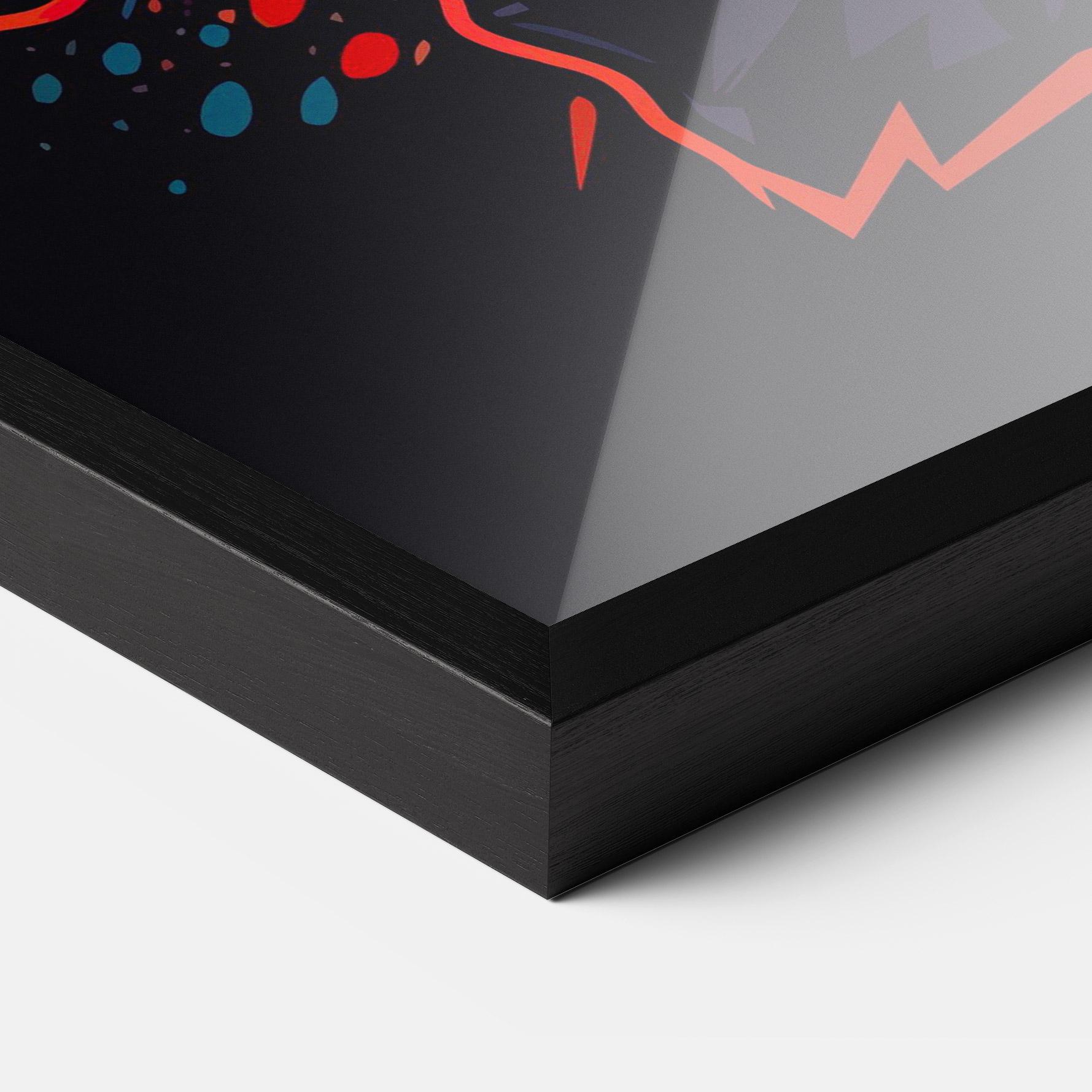 Gerahmte Poster Yellow Light Box mockup 3